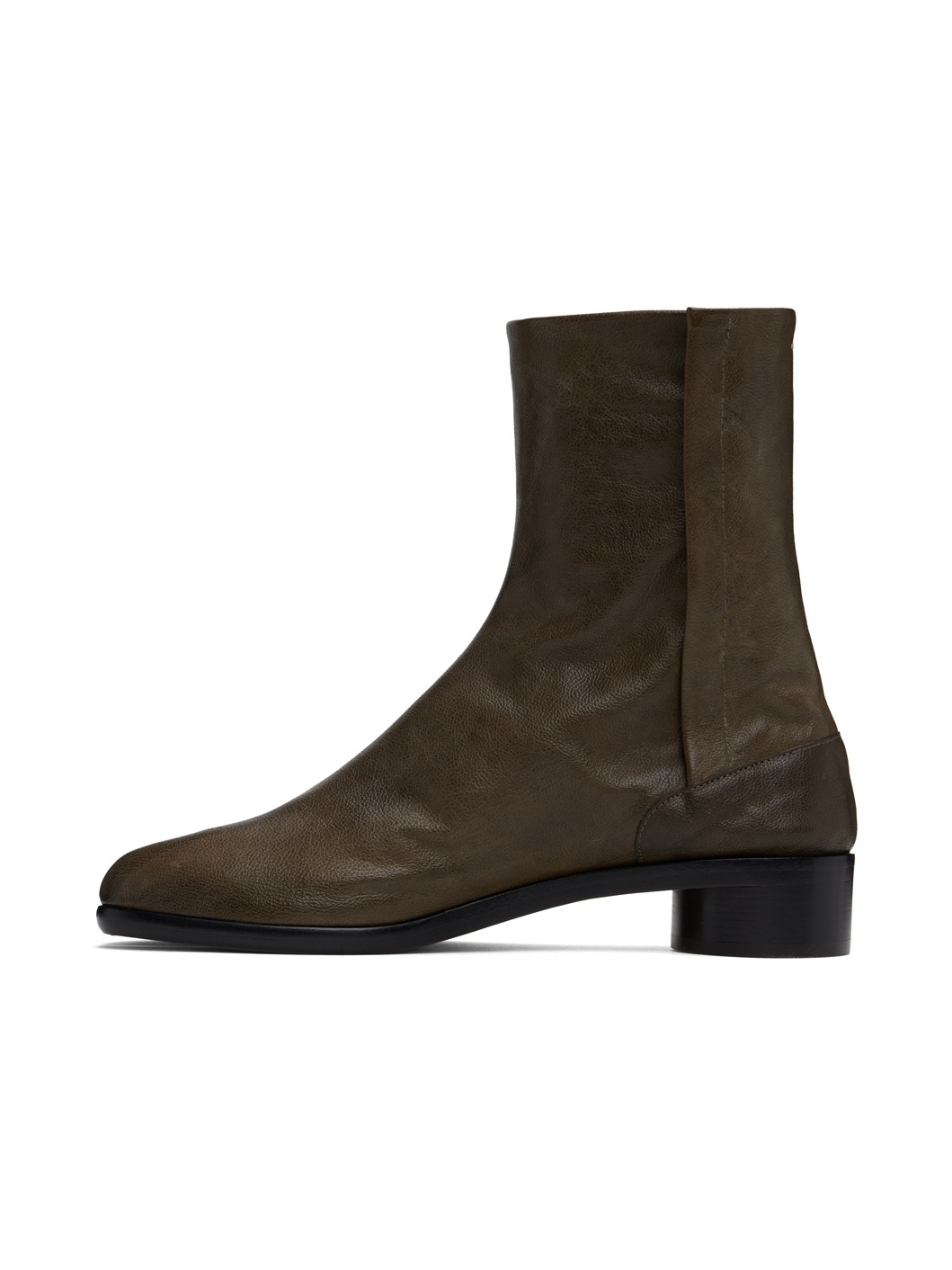 Brown Tabi Ankle Boots - 3