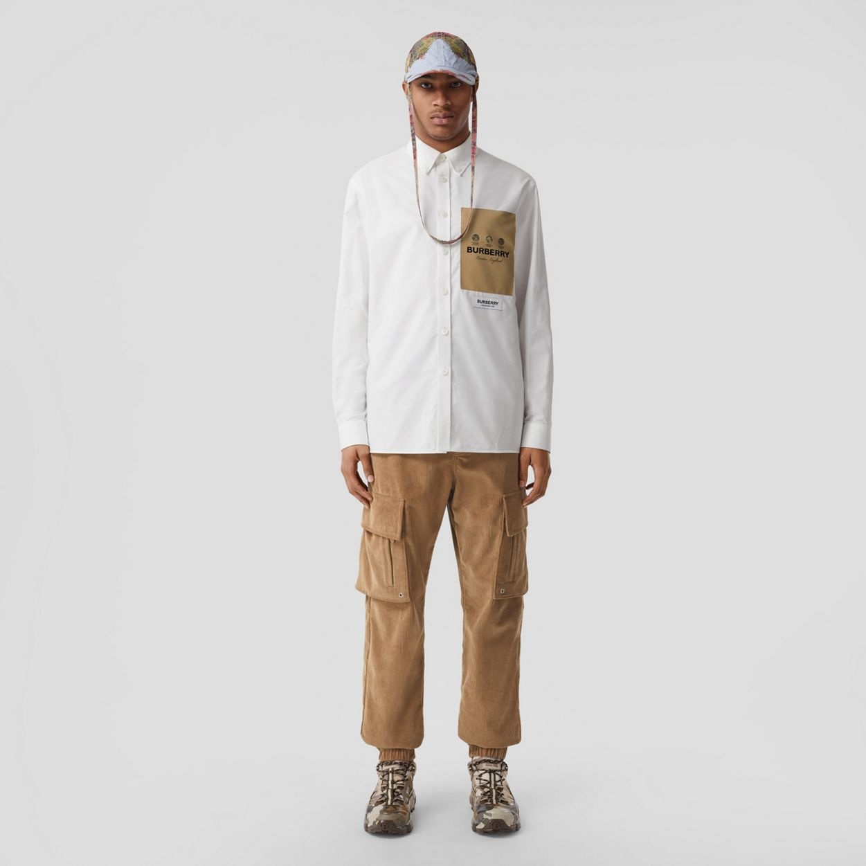 Label Appliqué Cotton Oxford Oversized Shirt - 2