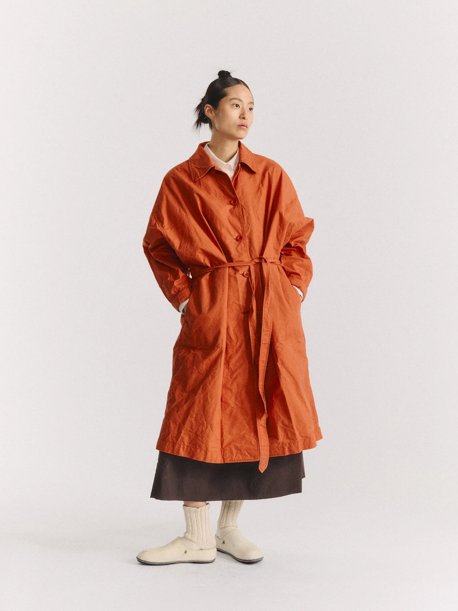 HOMIA COAT - H WAX - TERRACOTTA - 1