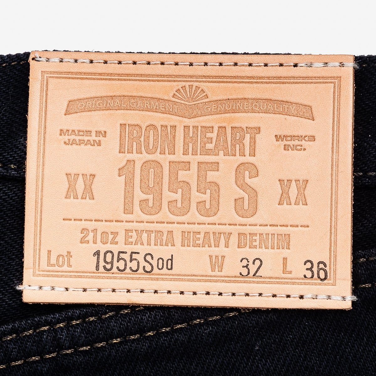 IH-1955S-OD 21oz Selvedge Denim "1955" Straight Cut Jeans - Indigo Overdyed Black - 9