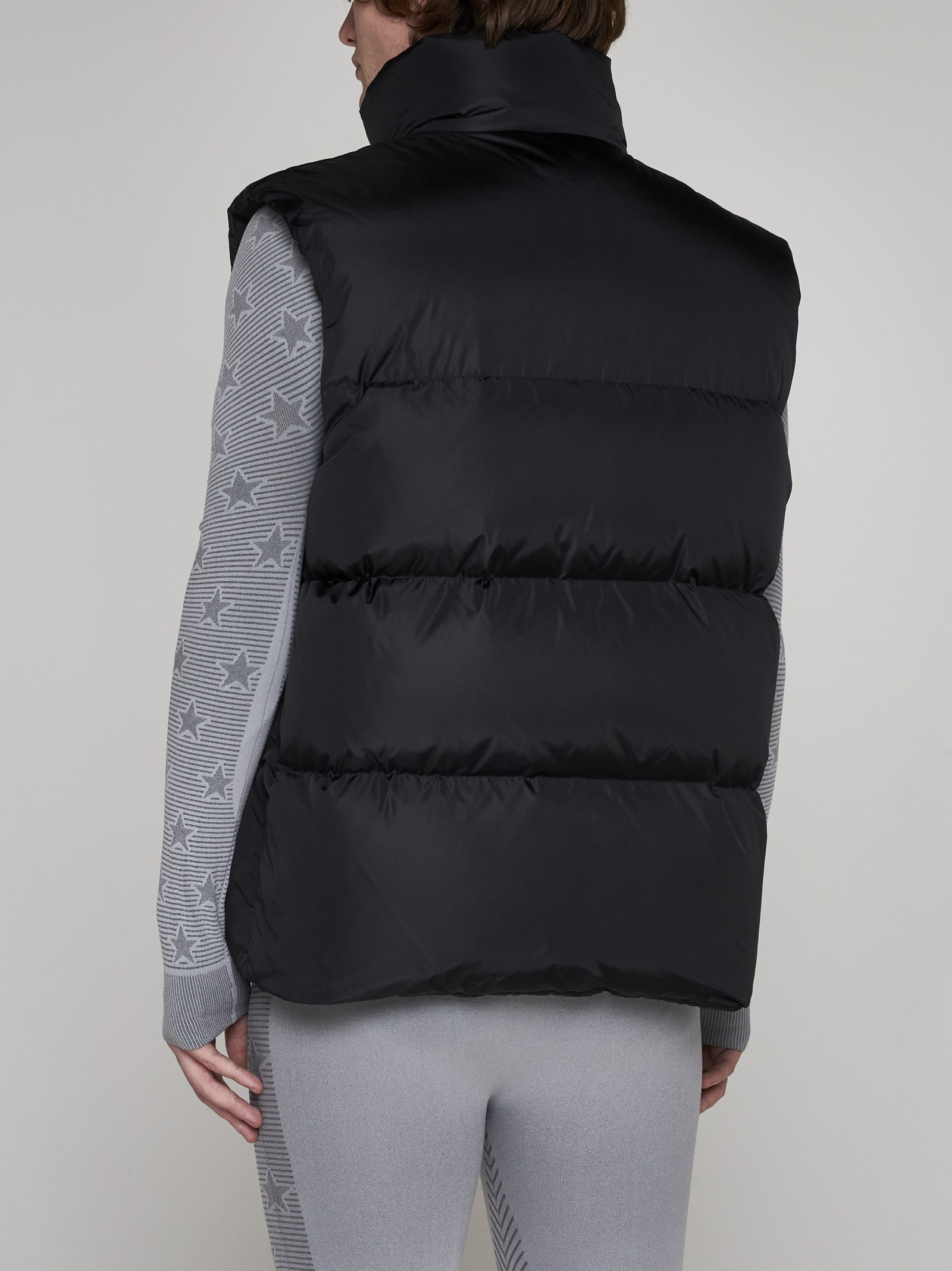 Ski quilted nylon down vest - 4