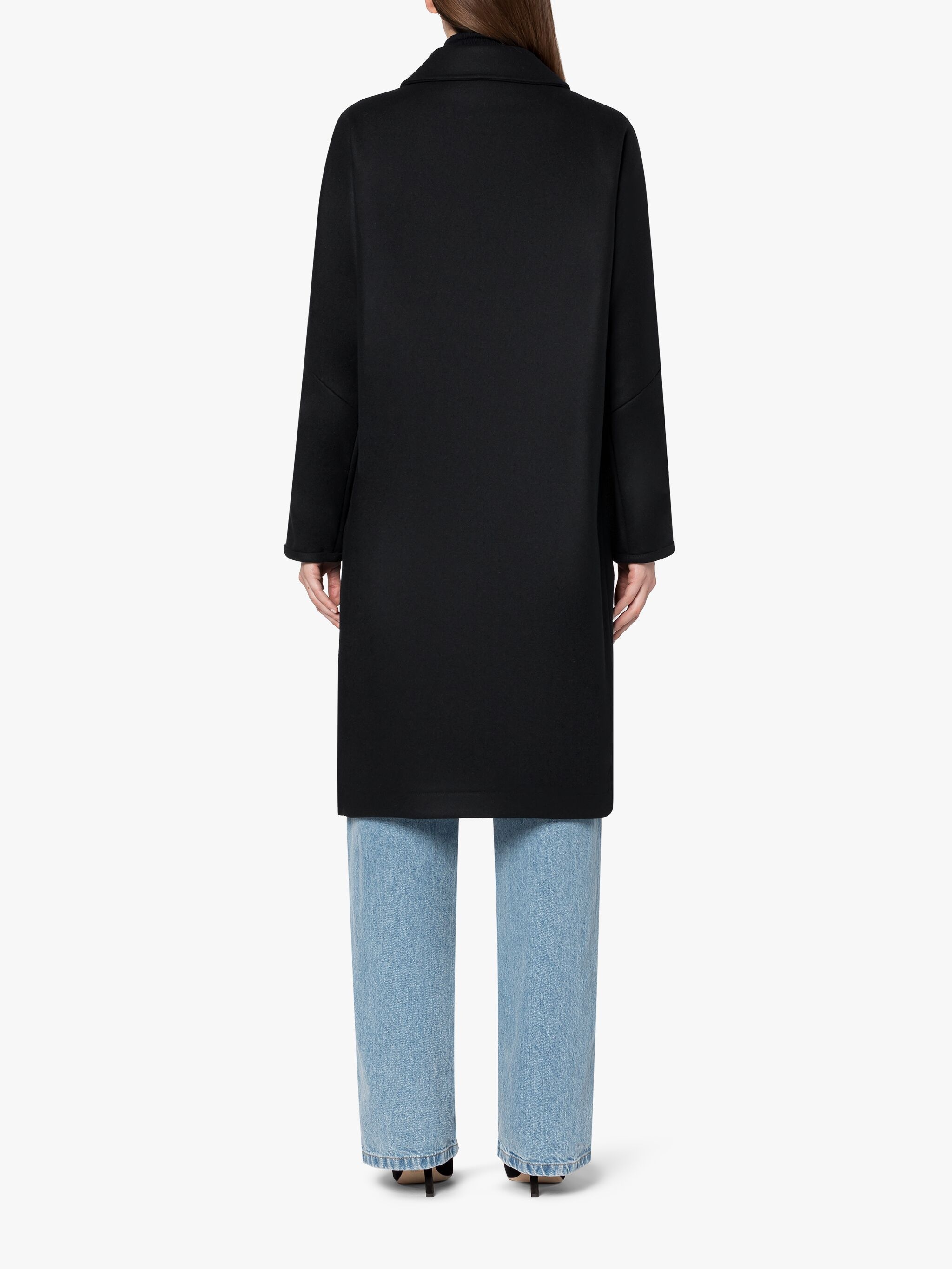 FAIRLIE BLACK WOOL COAT - 4