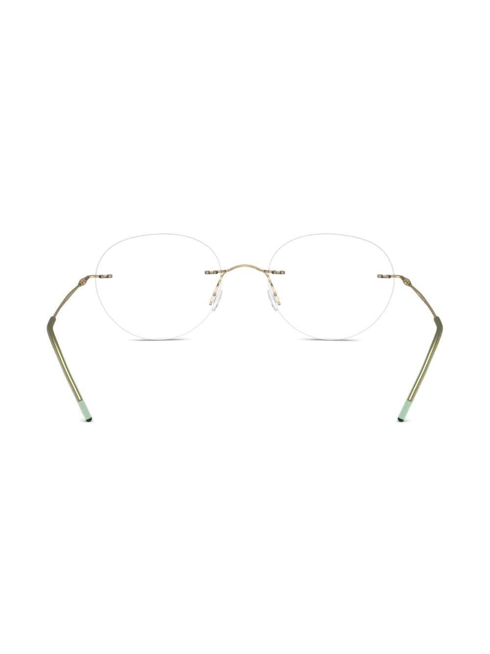 rimless round-frame glasses - 4