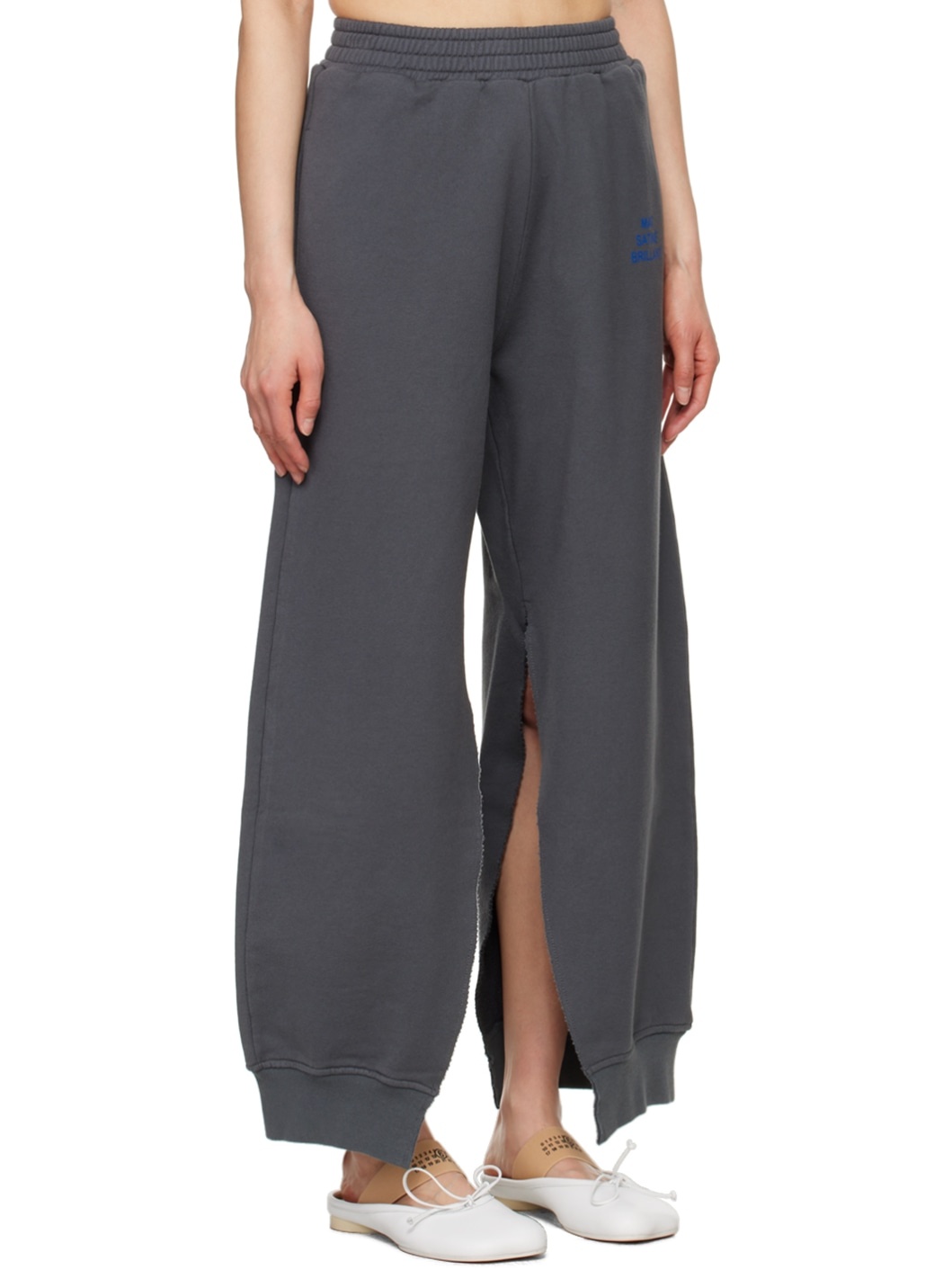 Gray Side Slit Lounge Pants - 2