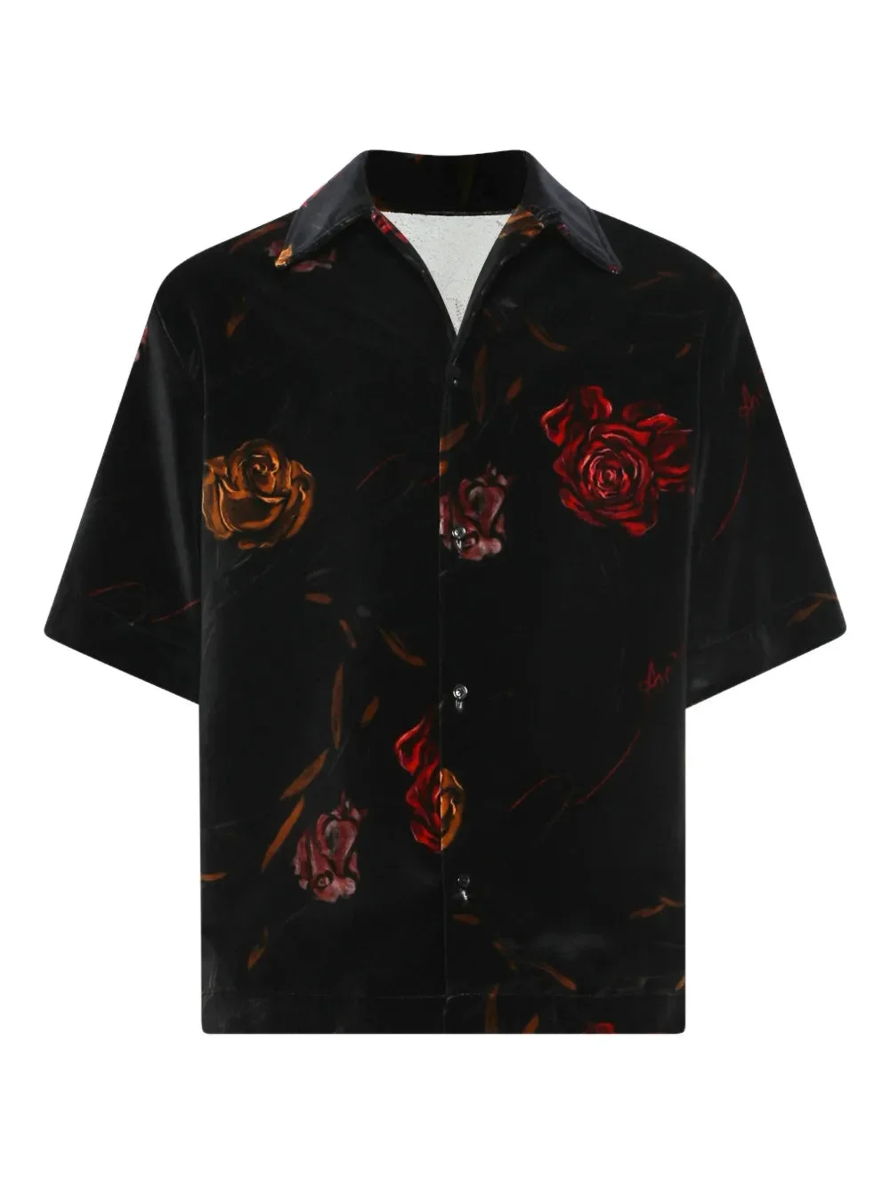 Floral Velvet Camp Shirt - 1