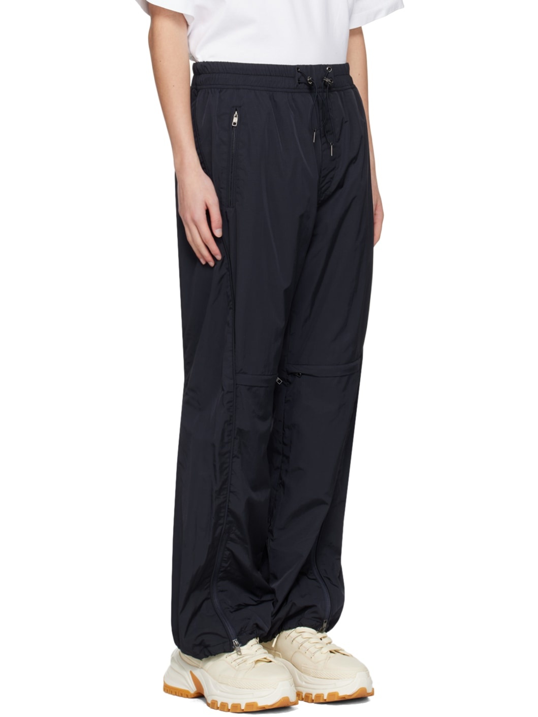 Navy Paneled Track Pants - 2
