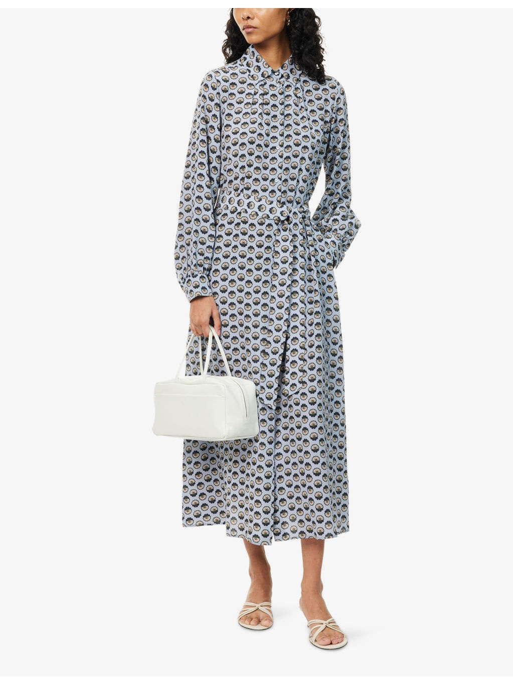 Graphic-Print Belted Silk Maxi Dress - 2