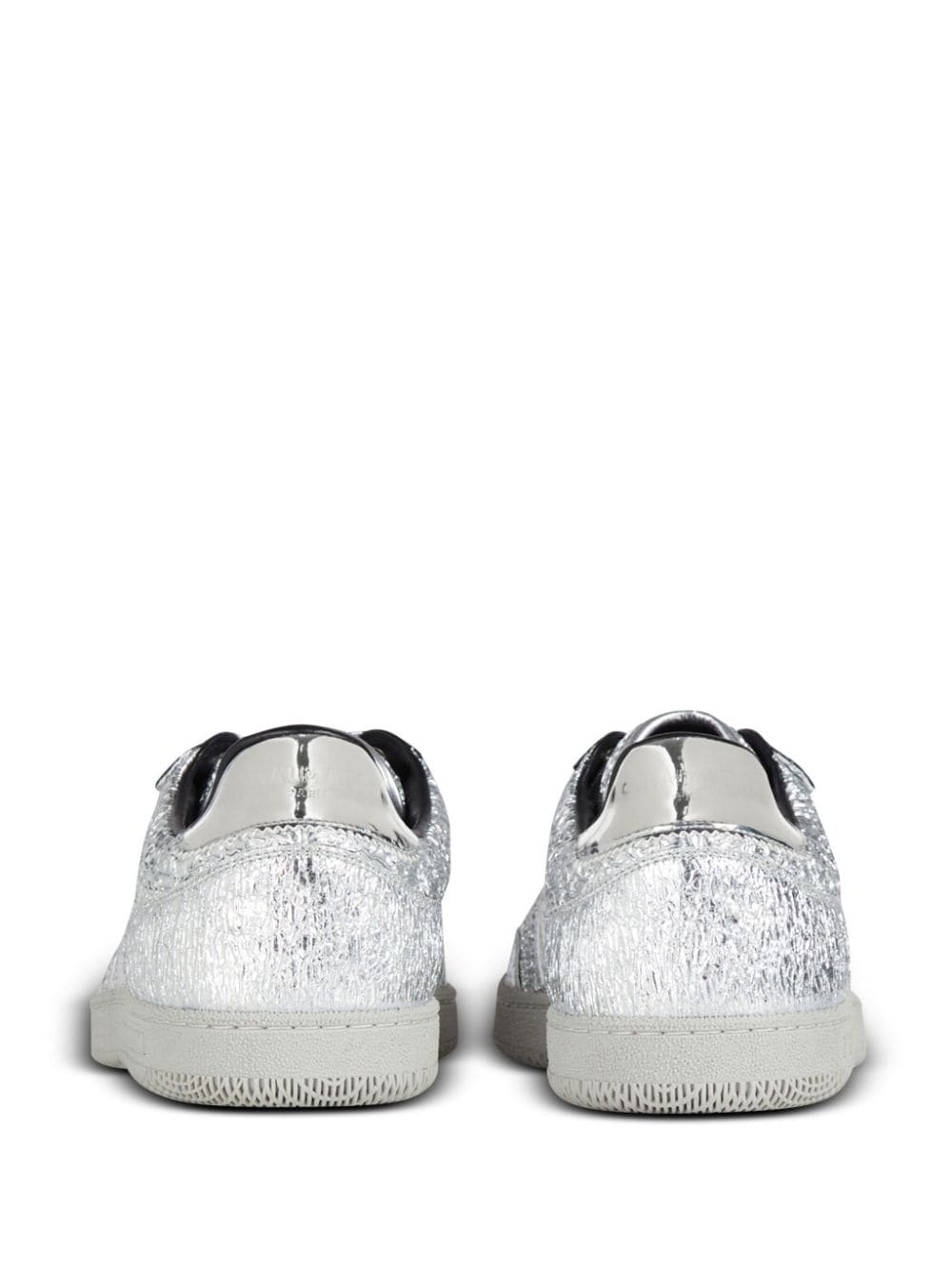 Swan metallic-leather sneakers - 3