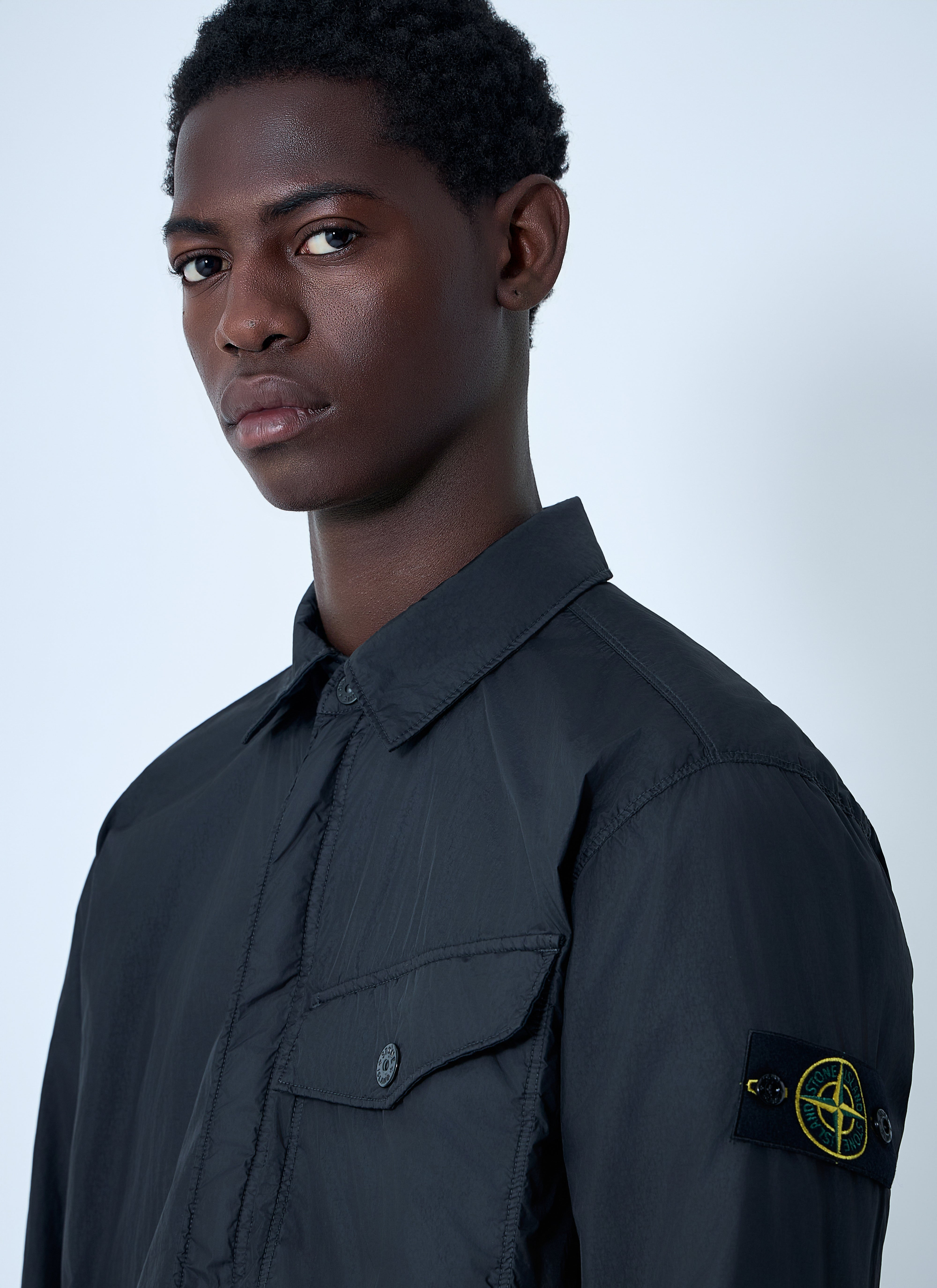 Stone Island Men Garemnt Dyed Logo Patch Jacket - 5