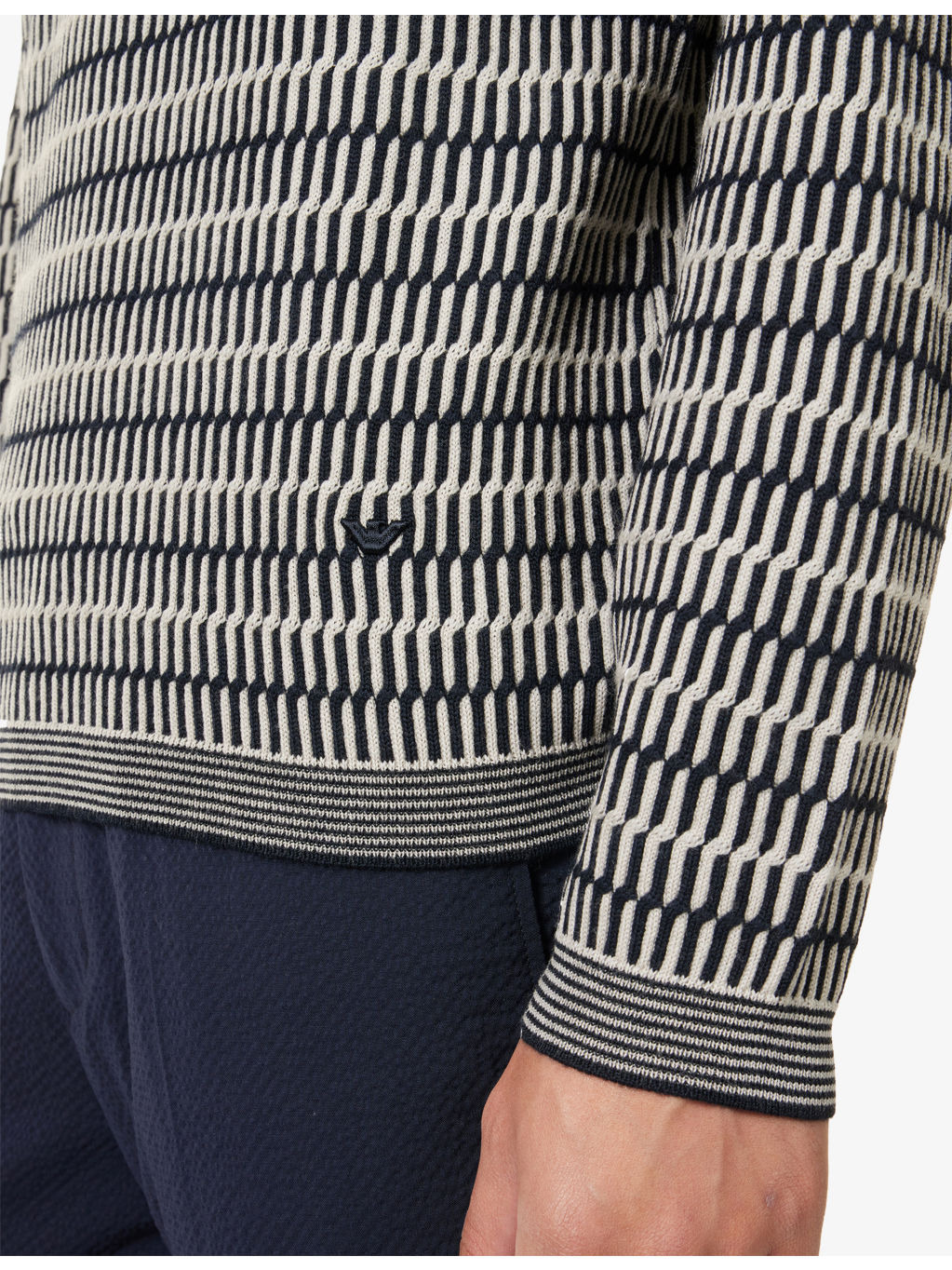 Patterned Crewneck Knitted-Wool Jumper - 5