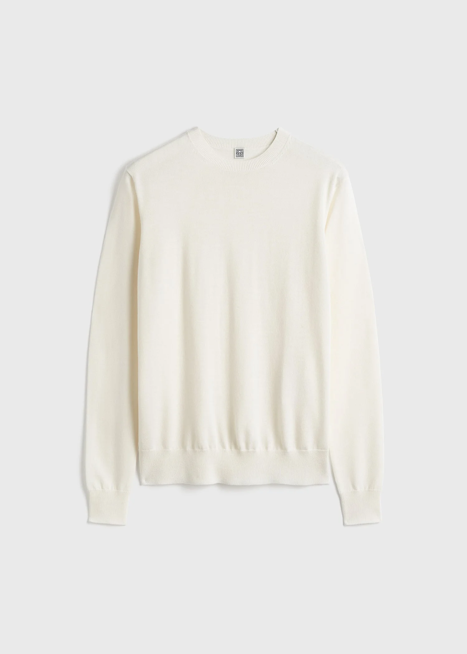 Fine crew knit ecru - 1