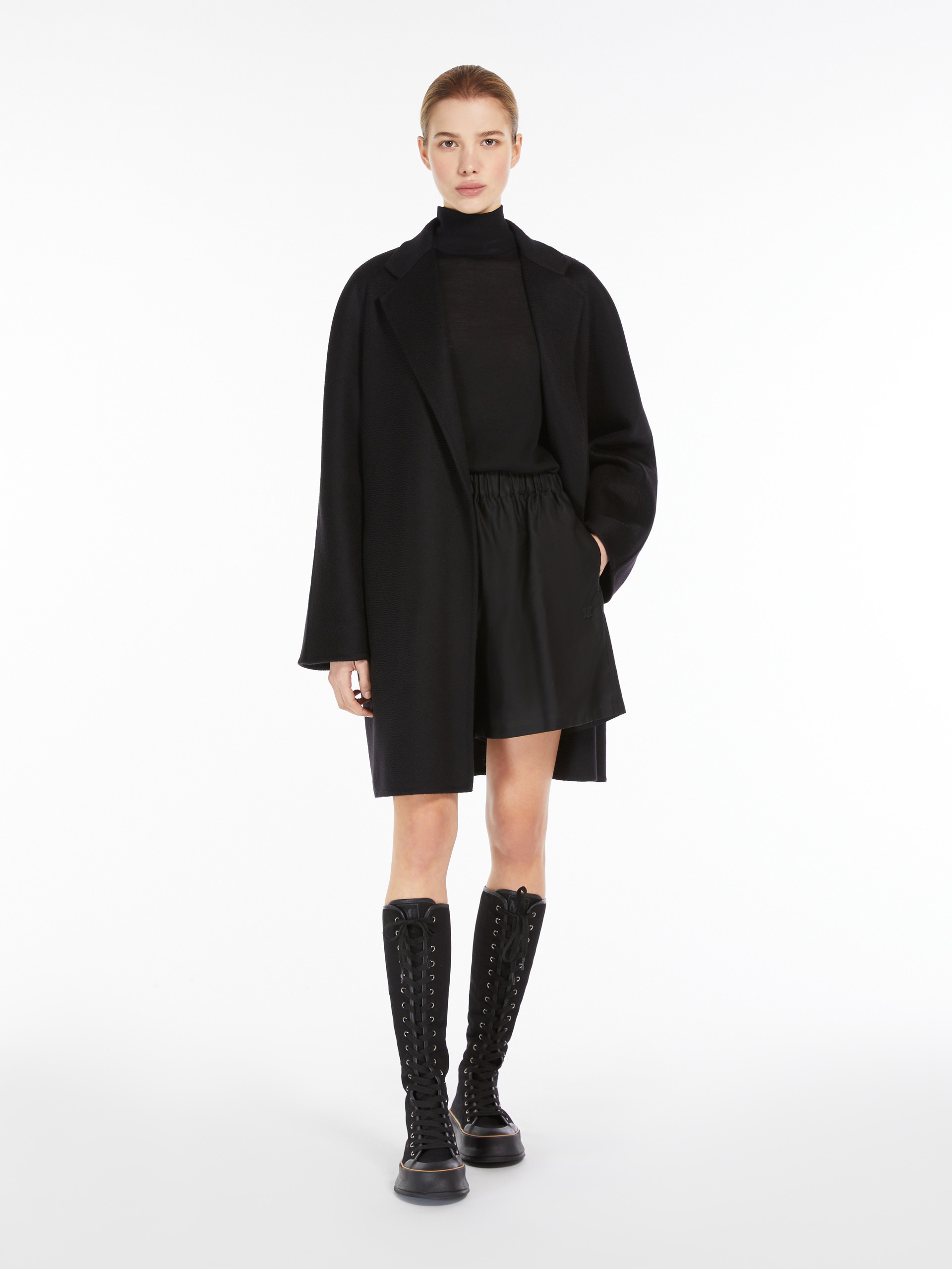 HAROLD Short cashmere wrap coat - 2