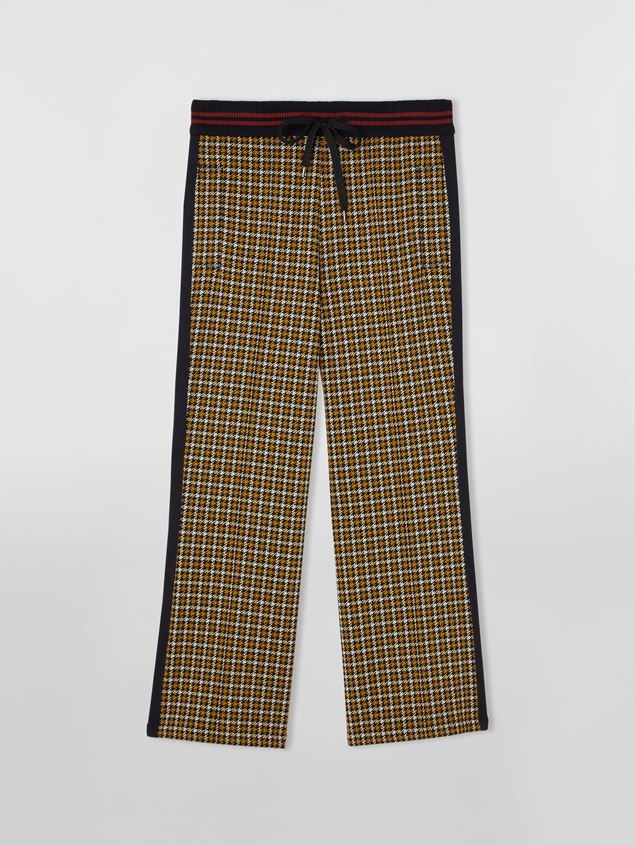 JACQUARD SWEATSHIRT TROUSERS WITH SIDE BANDS IN CONTRASTING COLOUR - 1