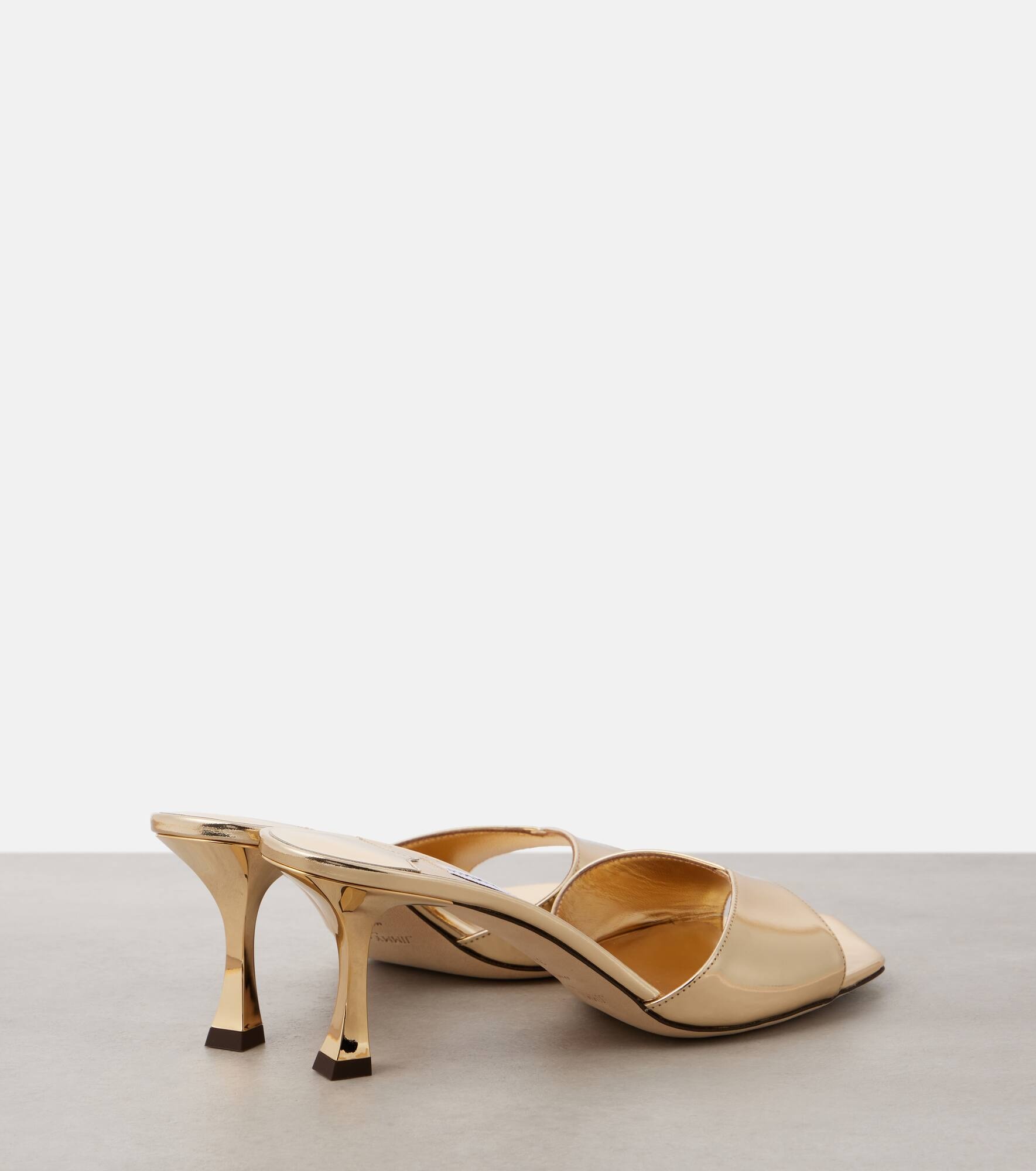 Skye 70 metallic leather mules - 3