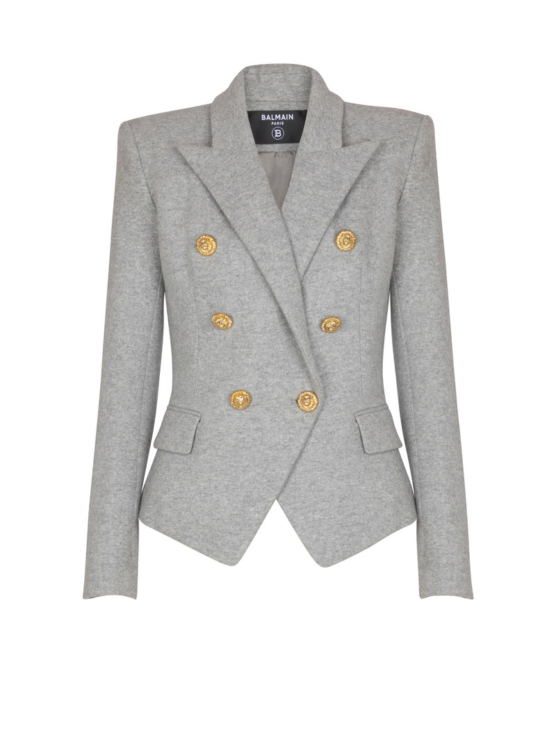 Cotton knit 6-button jacket 1