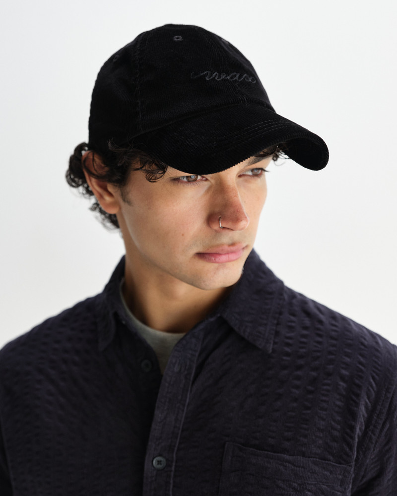 Wax London Spencer - Black Corduroy Sports Cap outlook