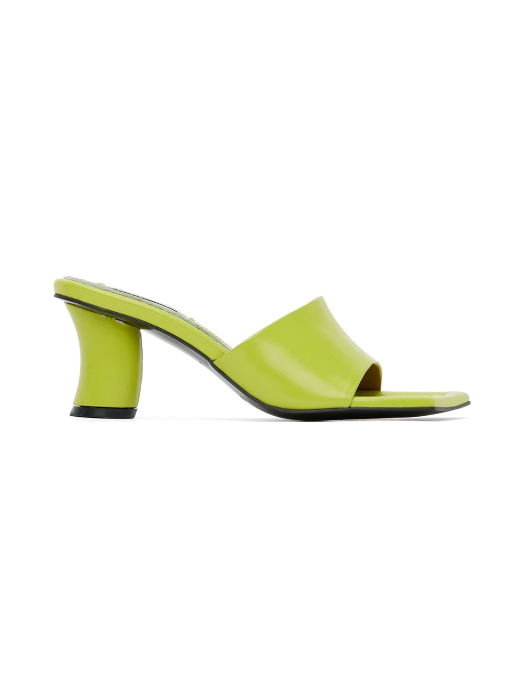 Green Curvy Heeled Sandals - 1