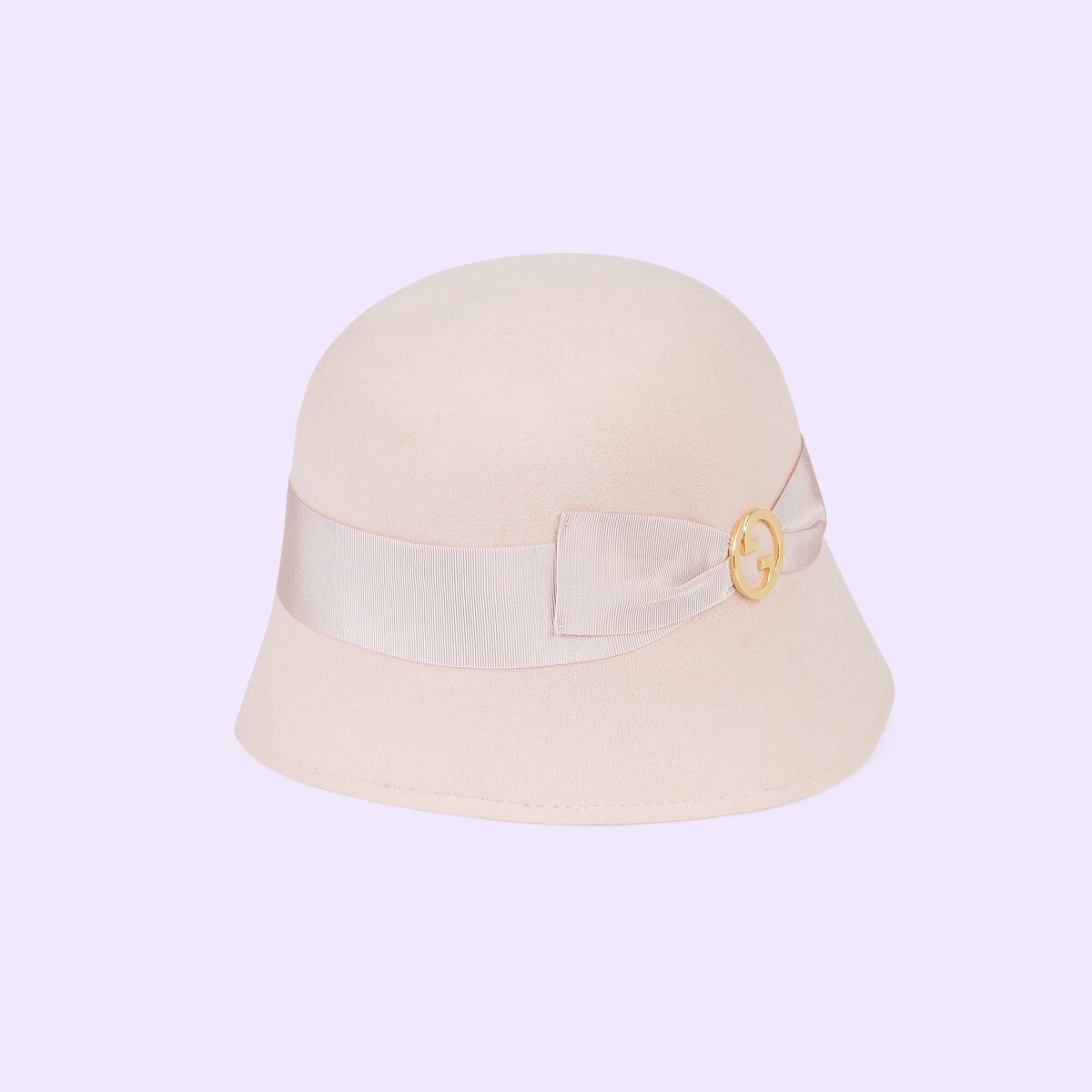 Felt bucket hat with Round Interlocking G - 4