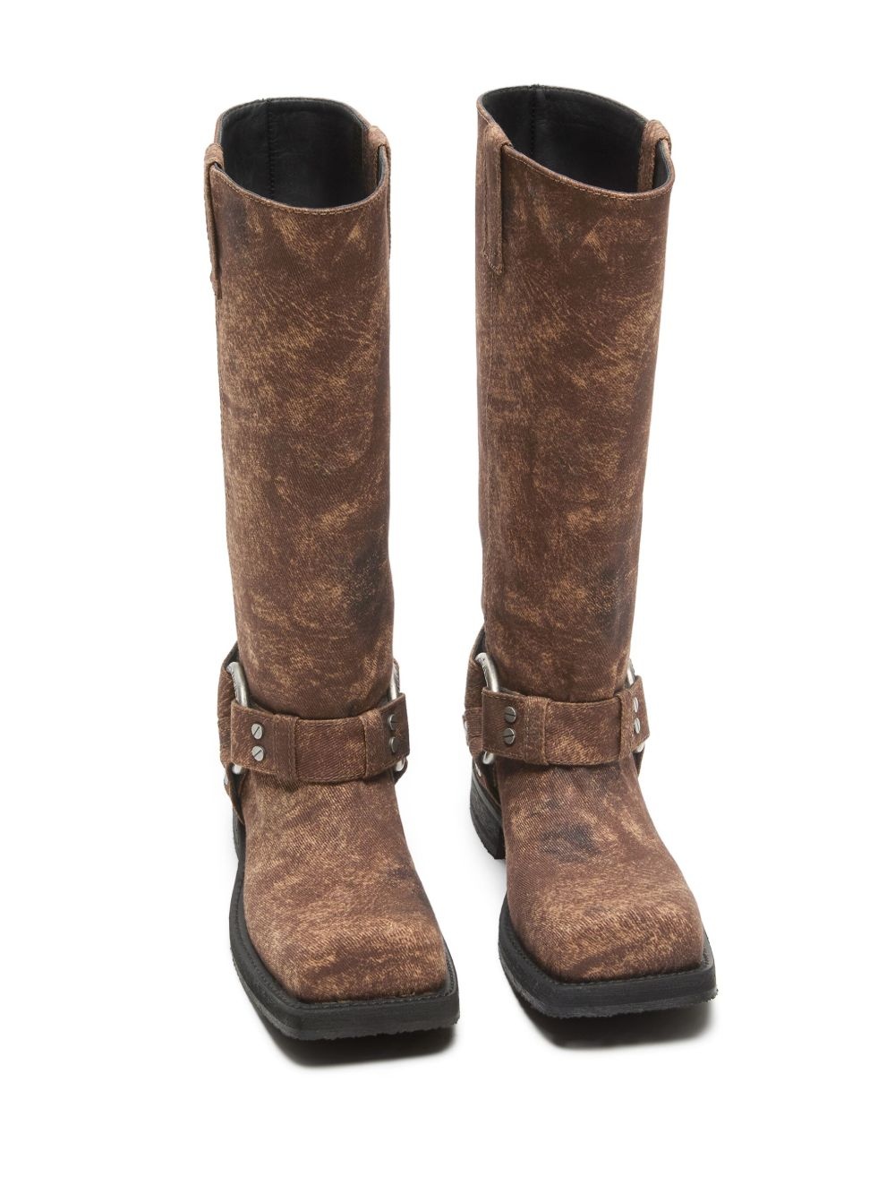 buckle-detail leather boots - 2