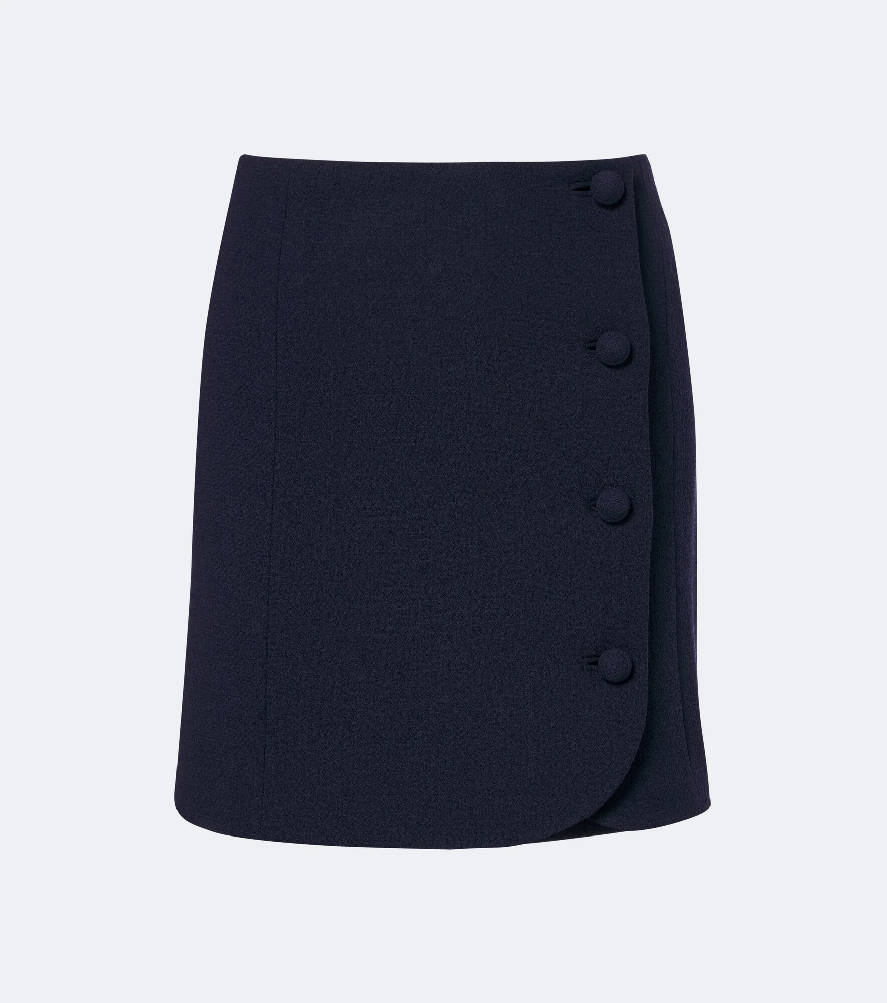 Virgin wool crêpe miniskirt - 1