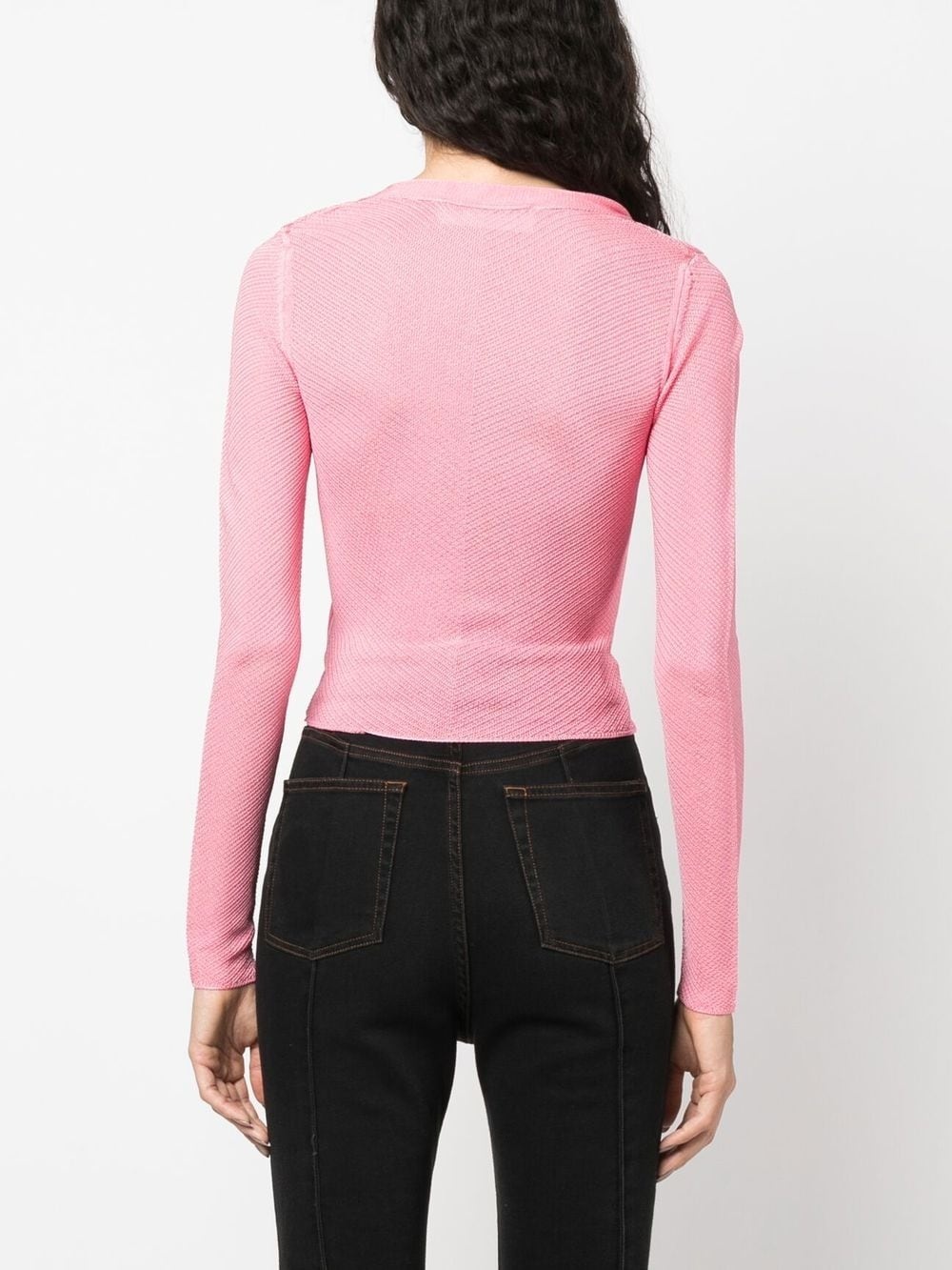 ribbed-knit cardigan - 4