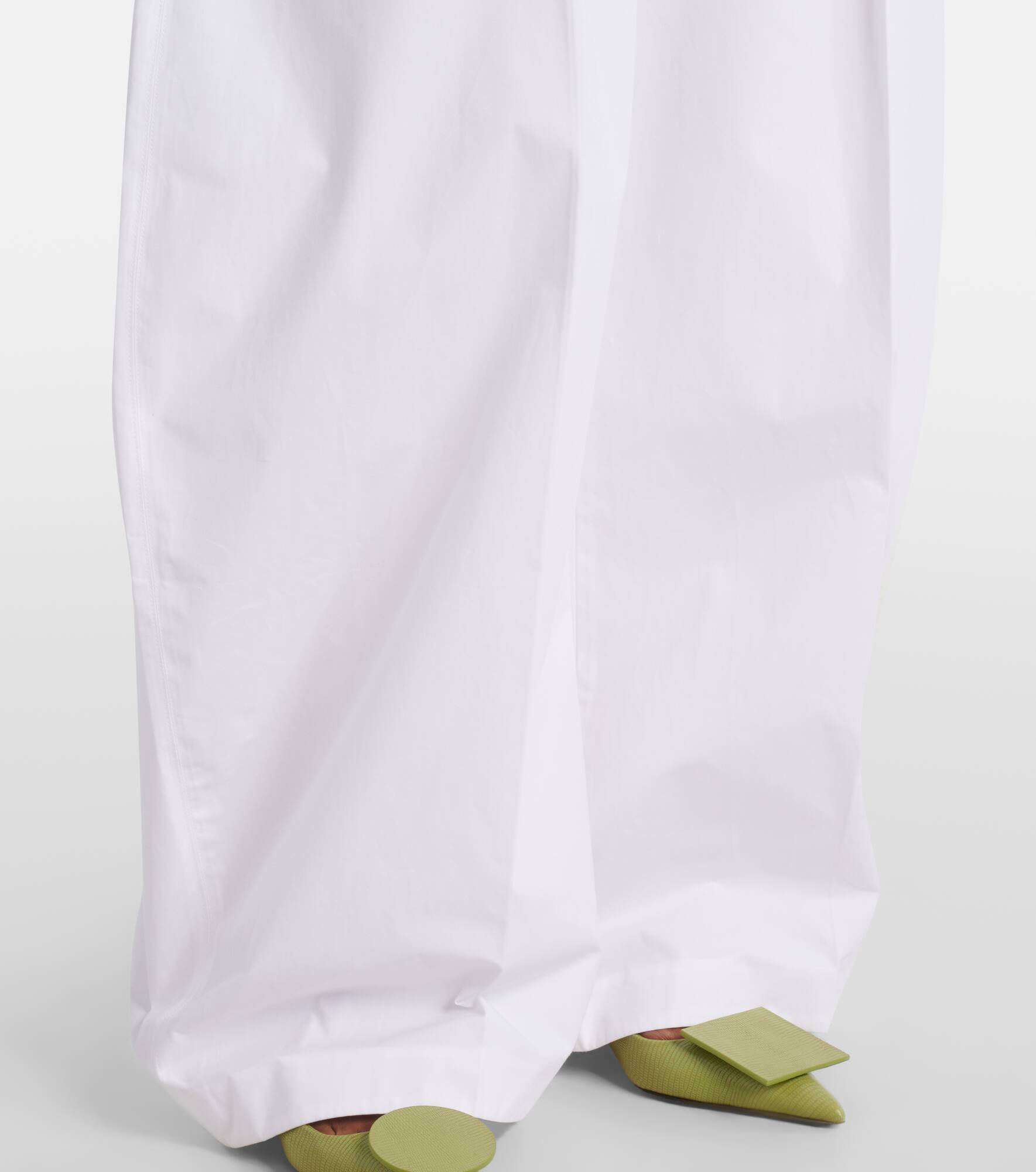 Oval cotton wide-leg pants - 6