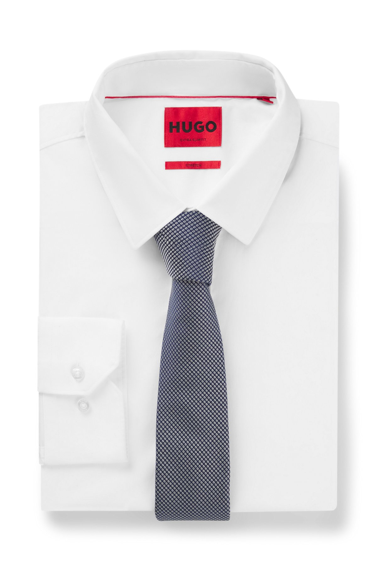 SILK TIE WITH SUBTLE JACQUARD PATTERN - 3