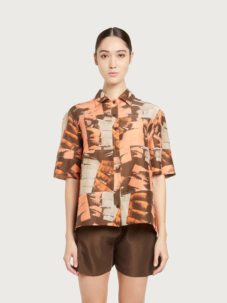 PALM PRINT SHORT SLEEVED SHIRT - 2
