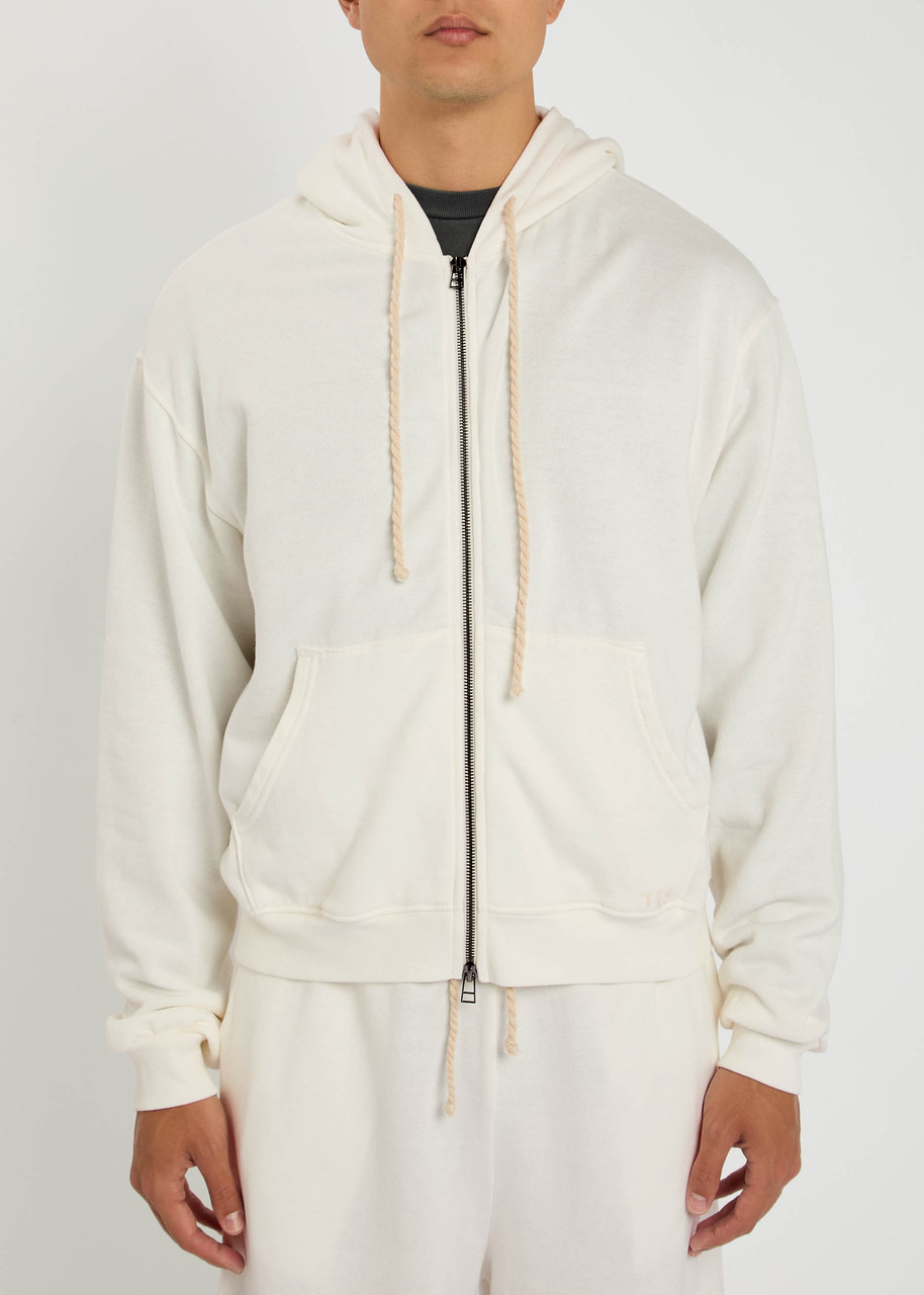 The Elder Statesman Daily Hooded Cotton and Cashmere-blend Sweatshirt - 3