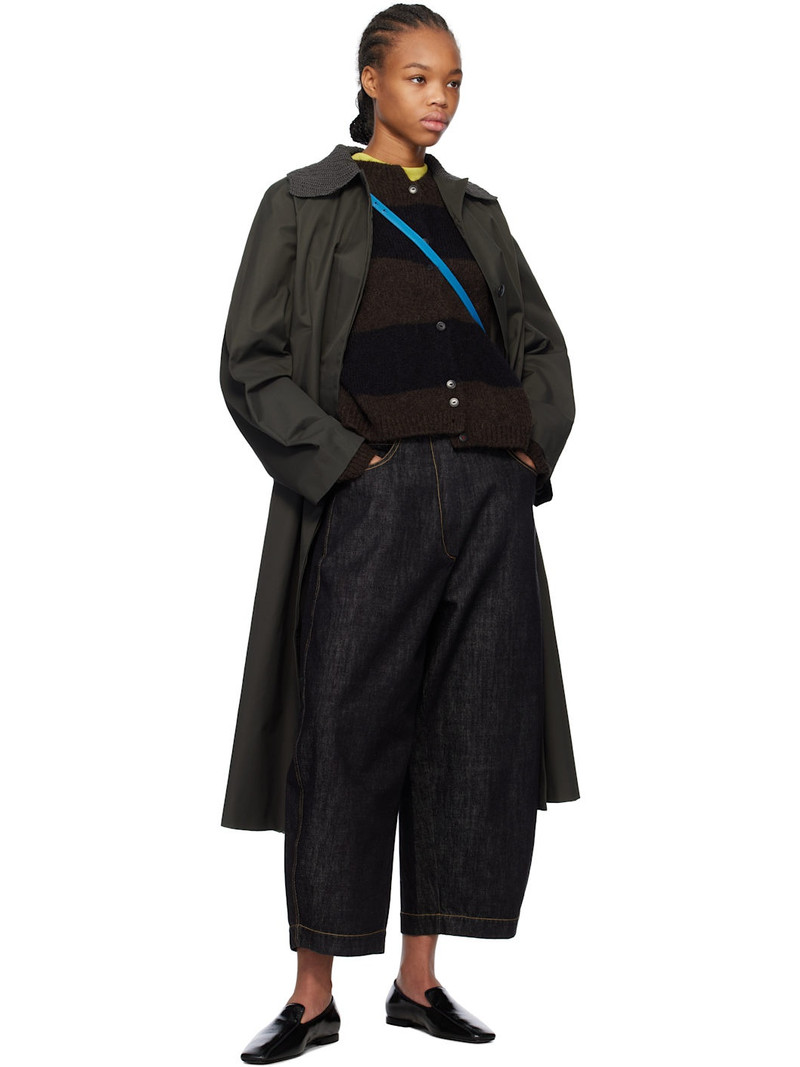 CORDERA Green Crochet Trench Coat outlook