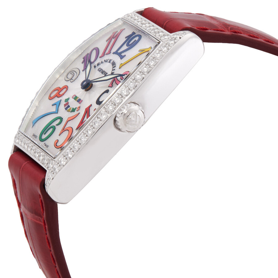 Franck Muller Cintree Curvex Quartz Diamond Silver Dial Ladies Watch 7502 QZ D 1R COL DR AC - 2