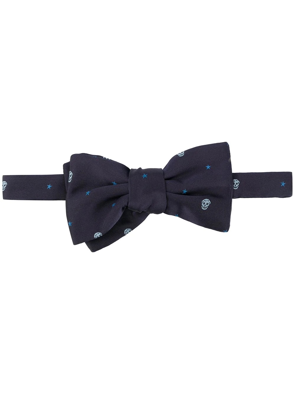 skull-print clip-on bow tie - 1