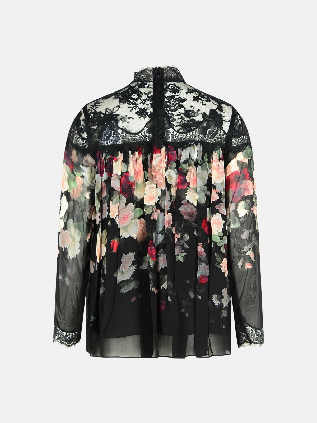 BLACK VISCOSE BLOUSE - 3