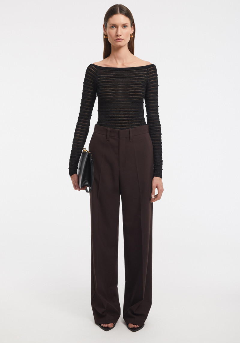 HUDSON Semi-sheer off shoulder top 3