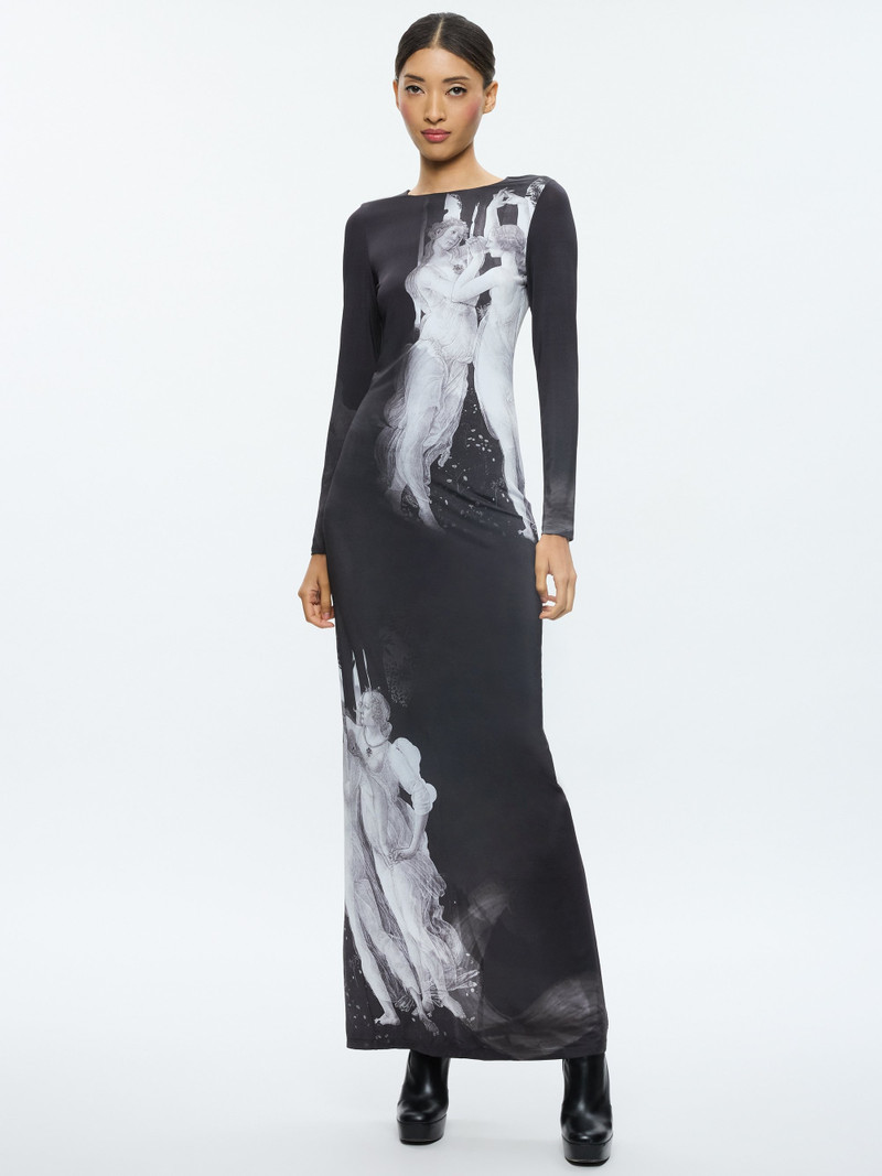 Alice + Olivia DELORA LONG SLEEVE MAXI DRESS outlook
