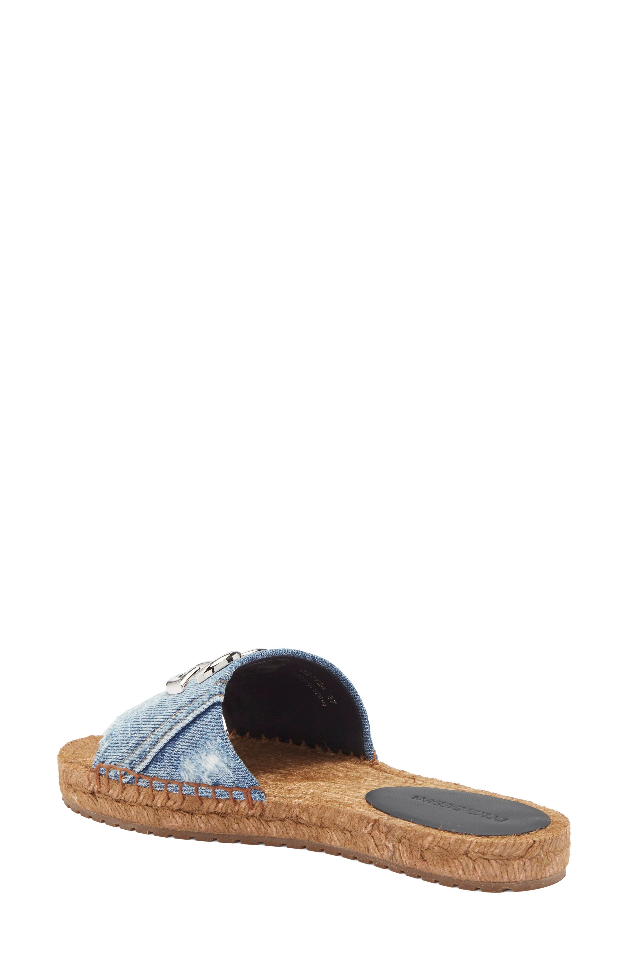 Denim Patchwork Slide Sandal - 2
