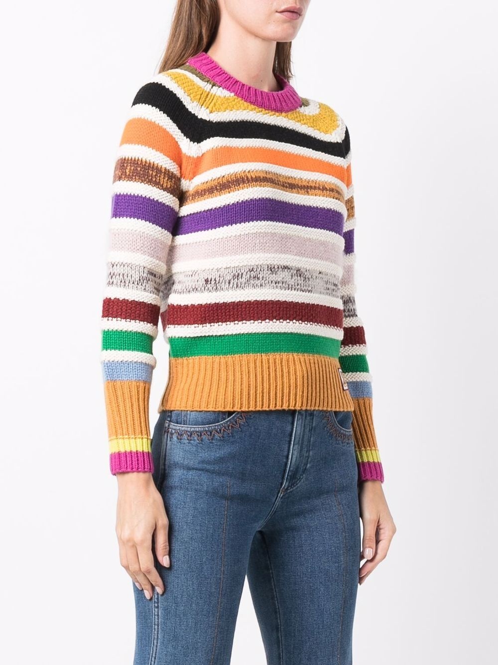 striped knitted jumper - 3