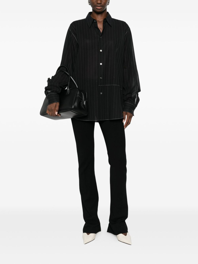 6397 sheer pinstripe shirt outlook