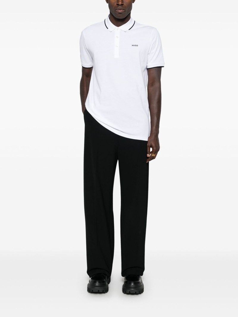 HUGO logo-appliqué polo shirt outlook