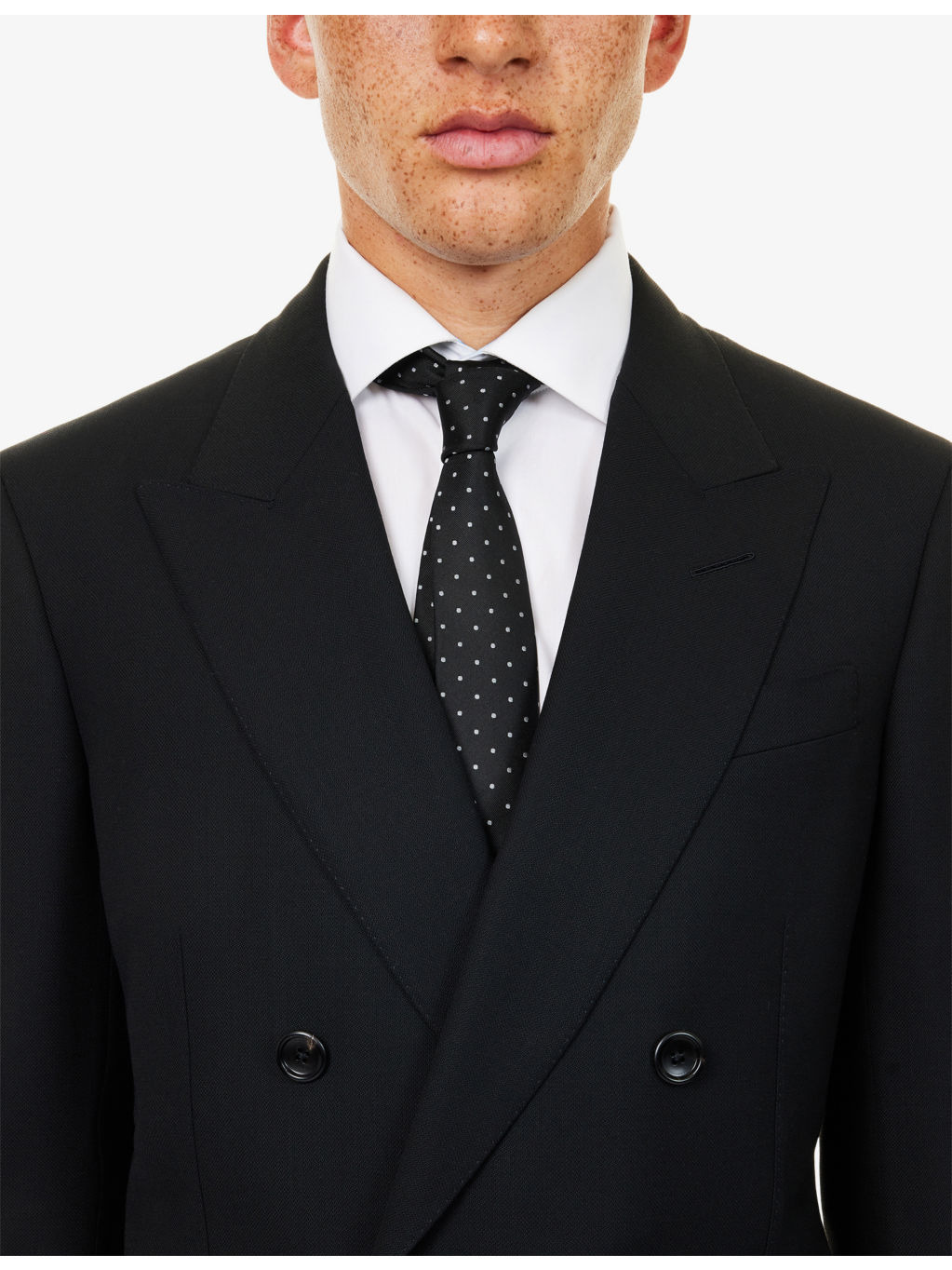 Peak-Lapels Regular-Fit Wool Blazer - 5