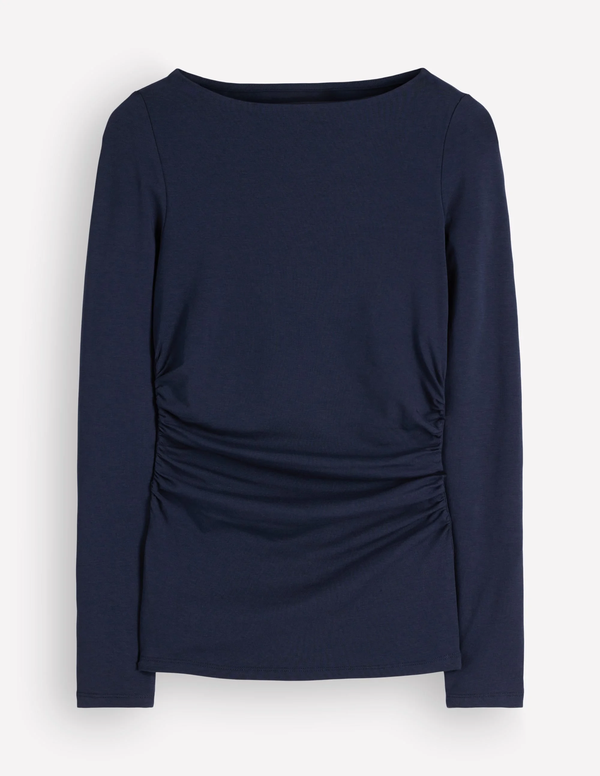 Gathered Detail Long sleeve-Navy - 1