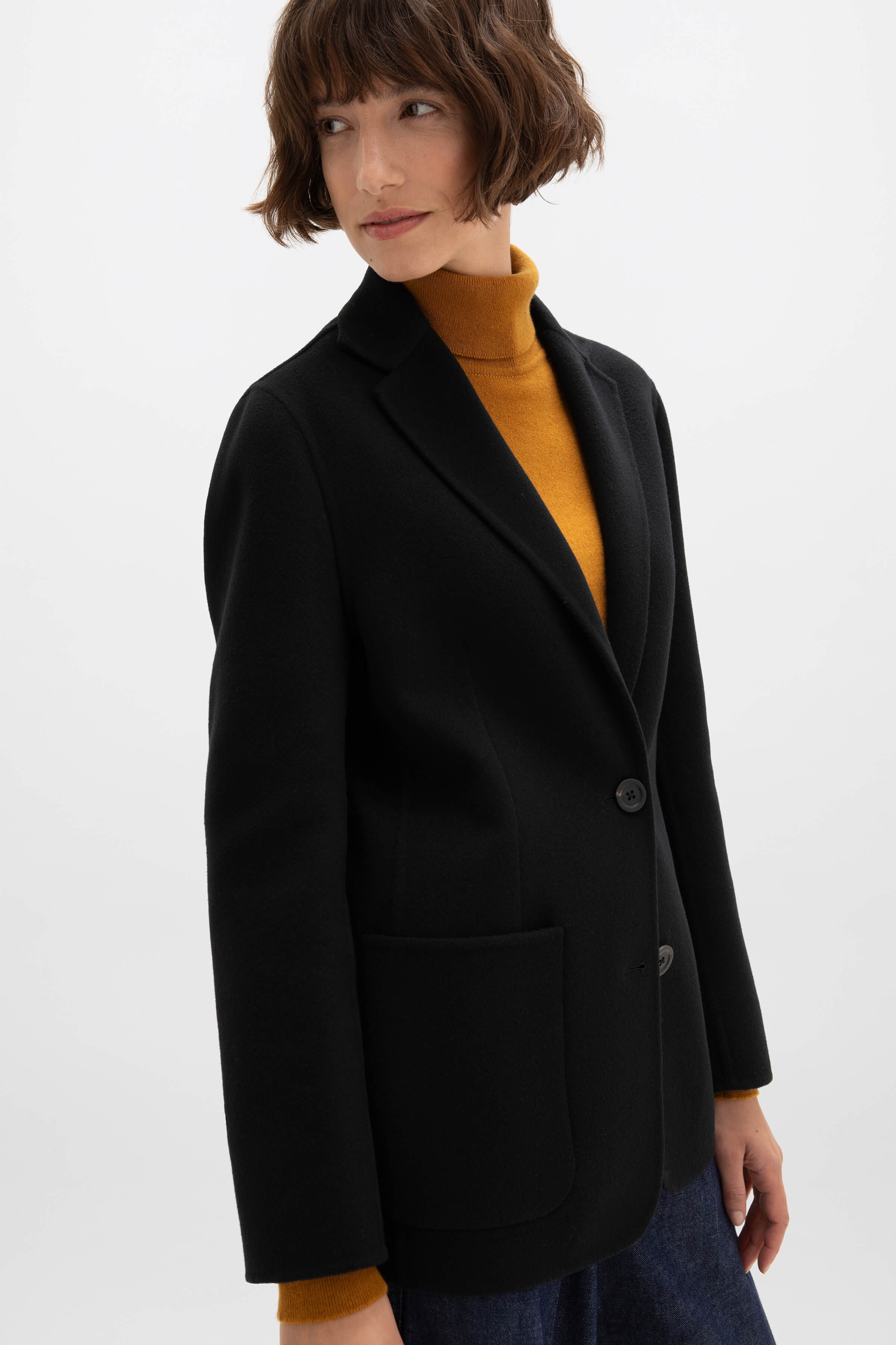 Classic Black Cashmere Blazer - 3