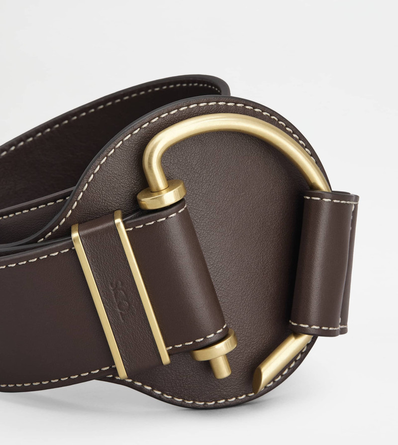 TOD'S BELT IN LEATHER - BROWN 3