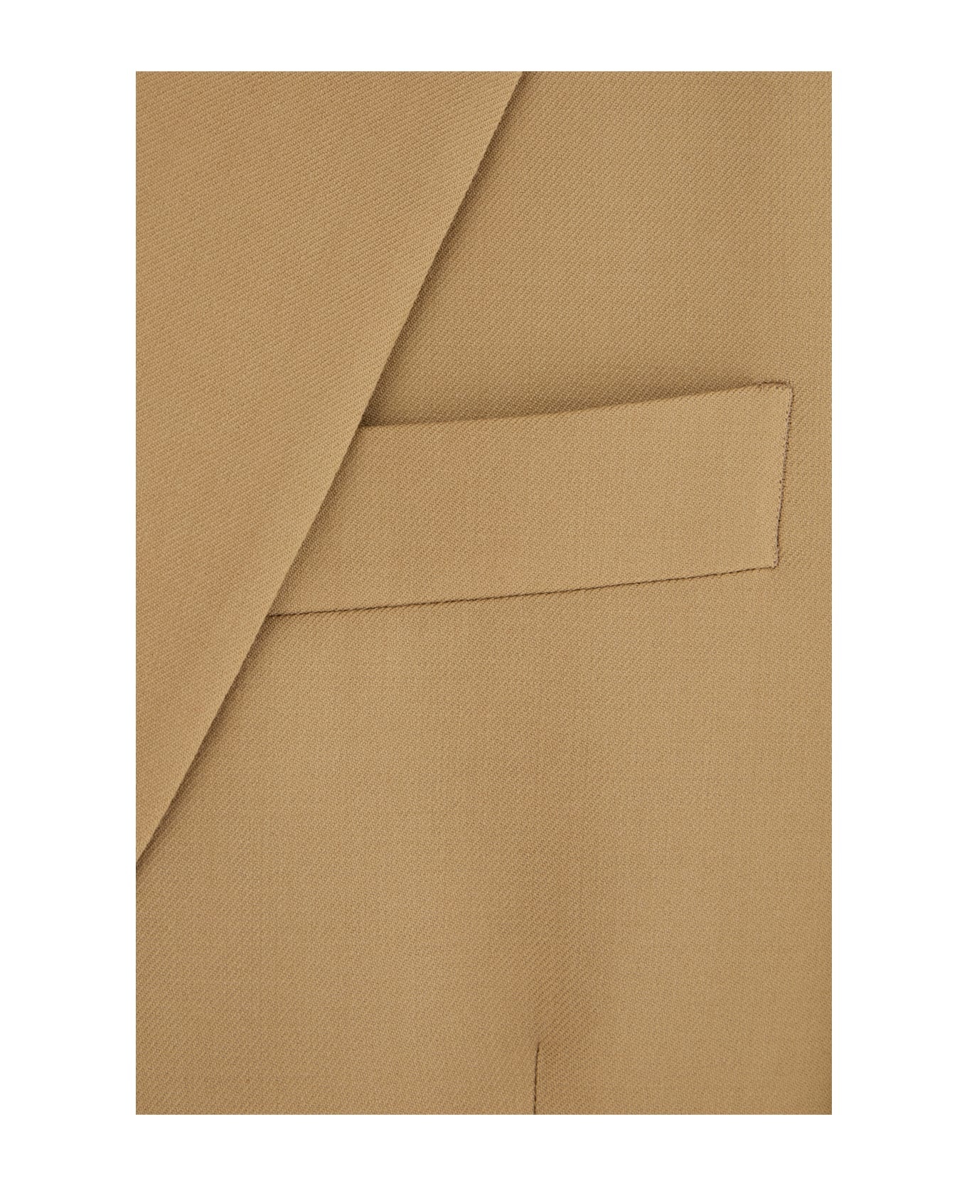 Khaki Green Wool Blazer - 3