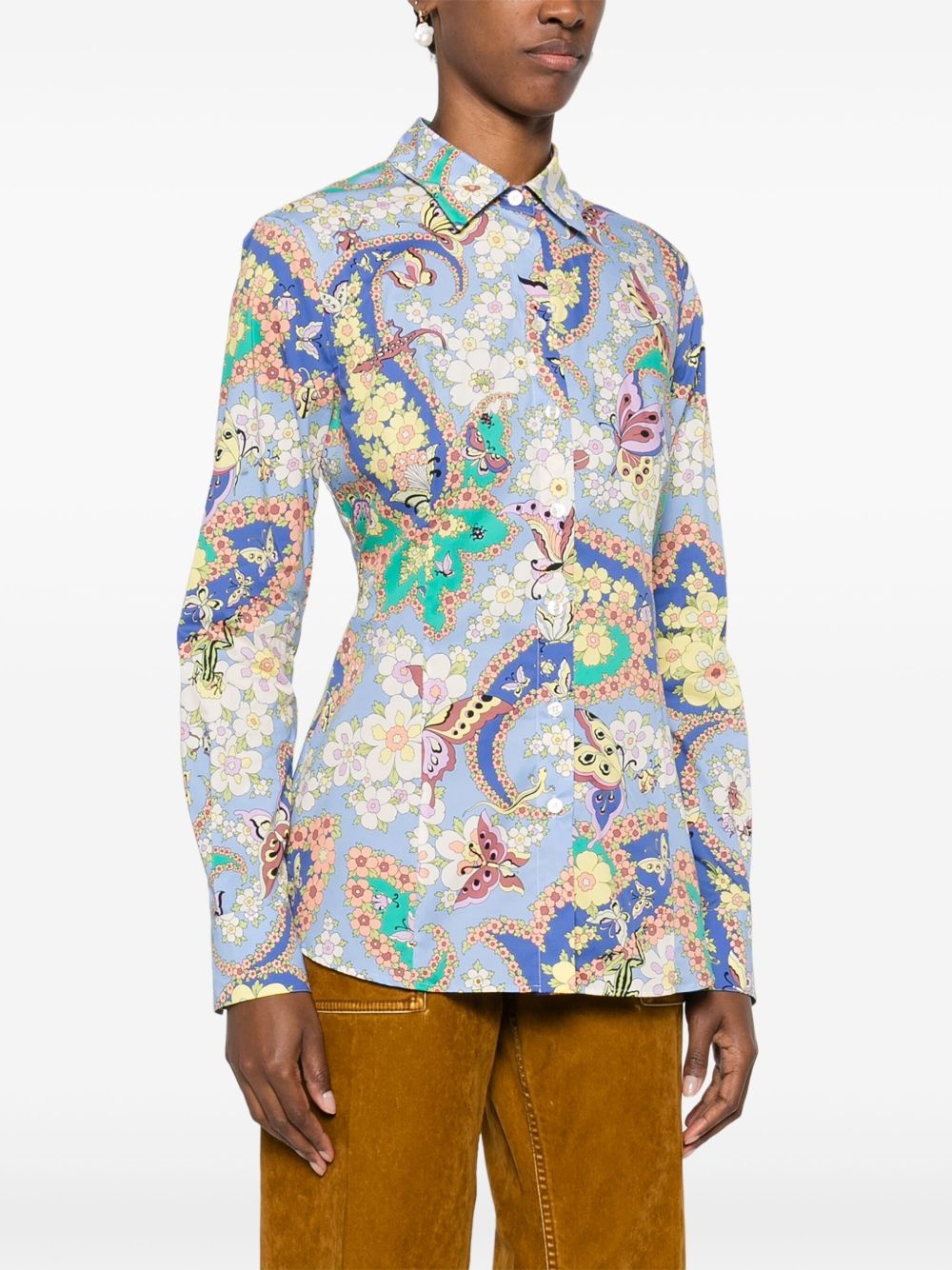 floral-print shirt - 3