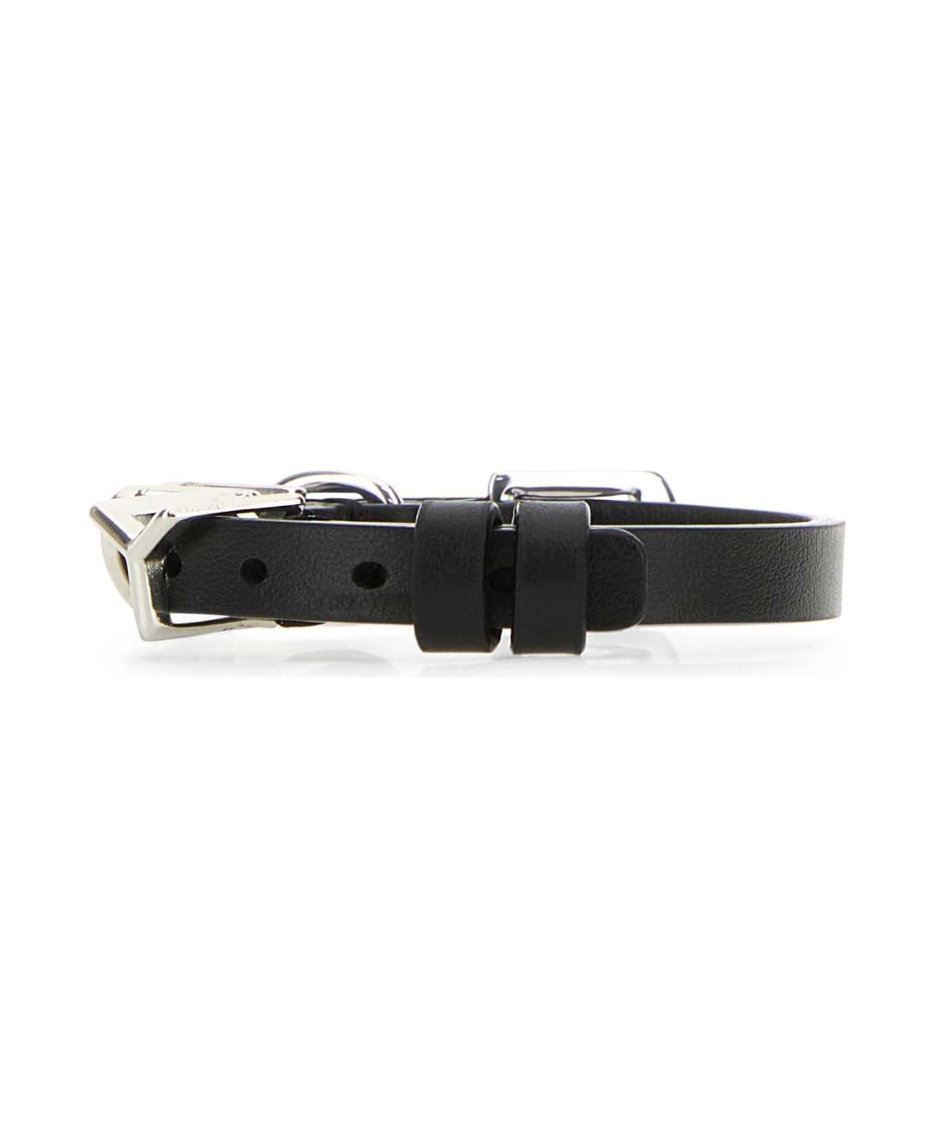 Black Leather Bracelet - 1