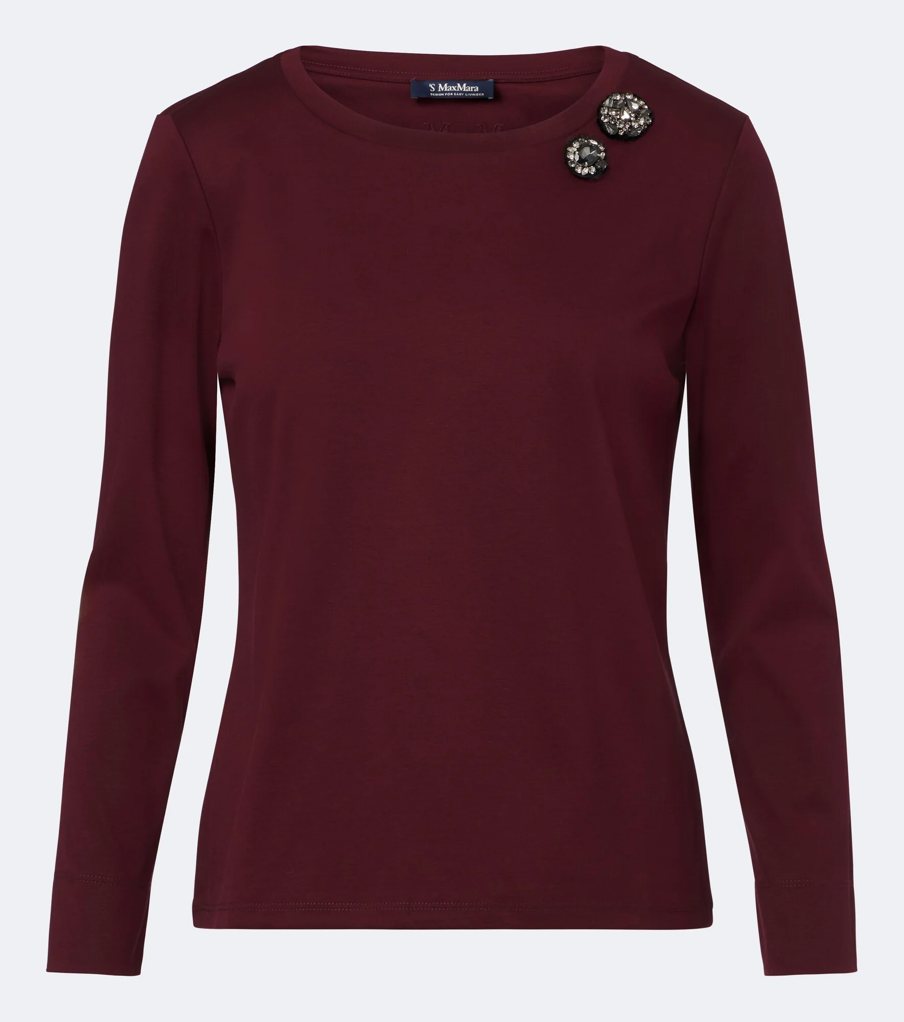 Embellished cotton-jersey T-shirt - 1