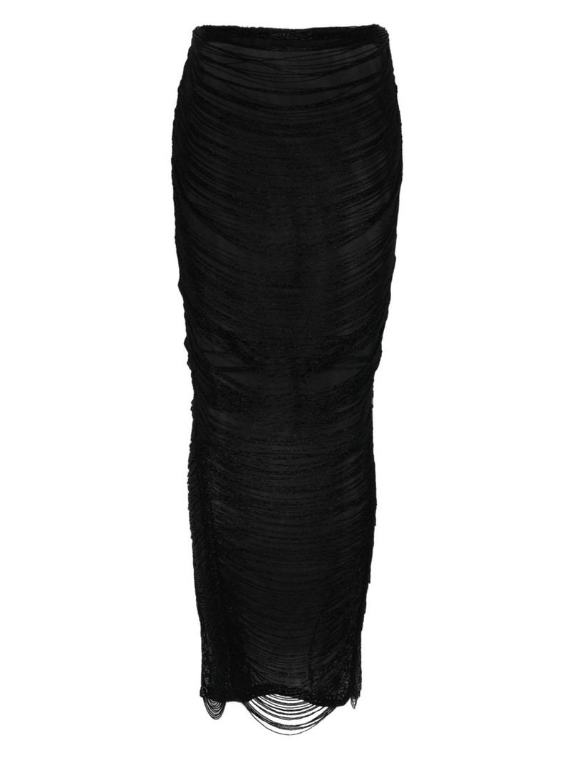 fringed maxi skirt 1