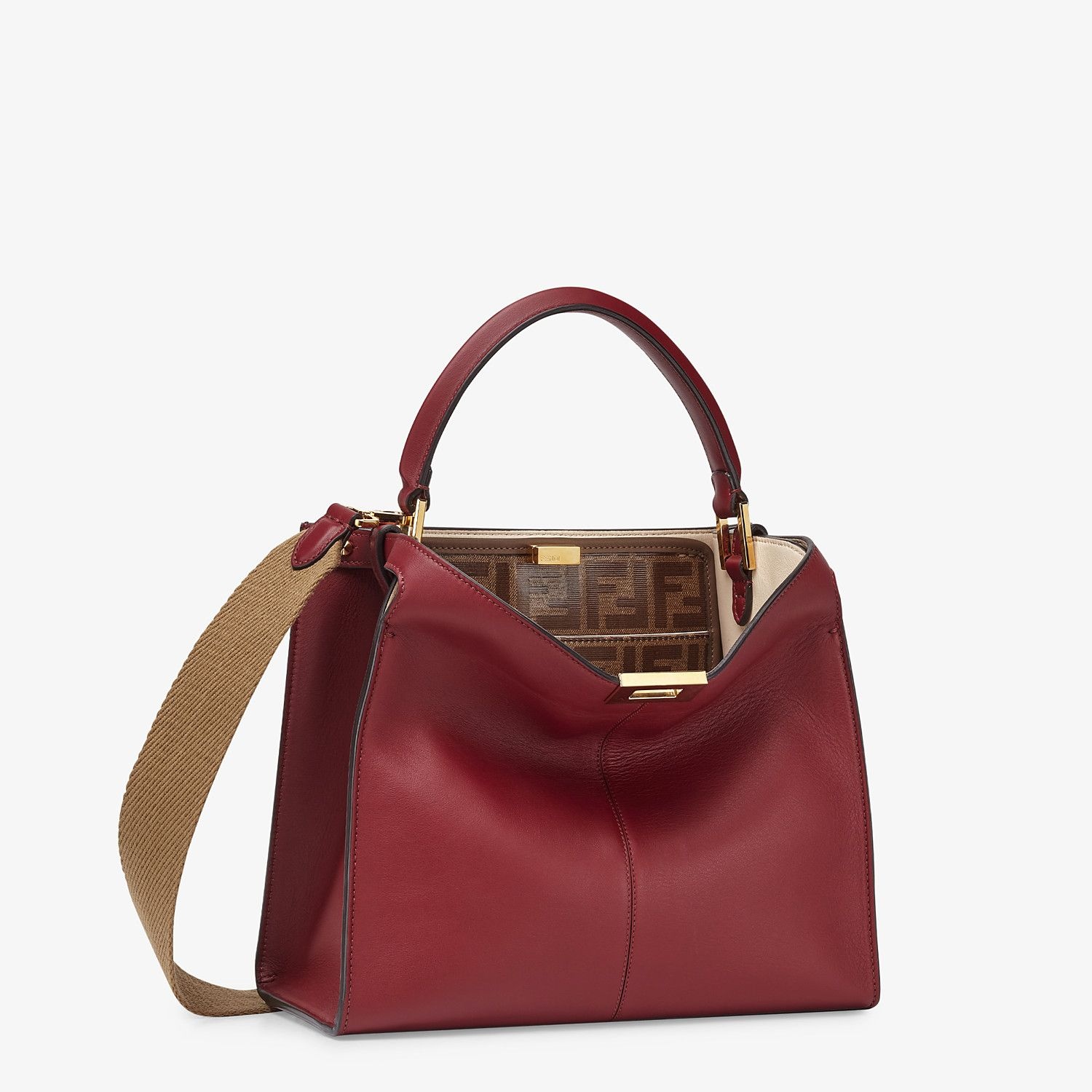 Burgundy leather bag - 4