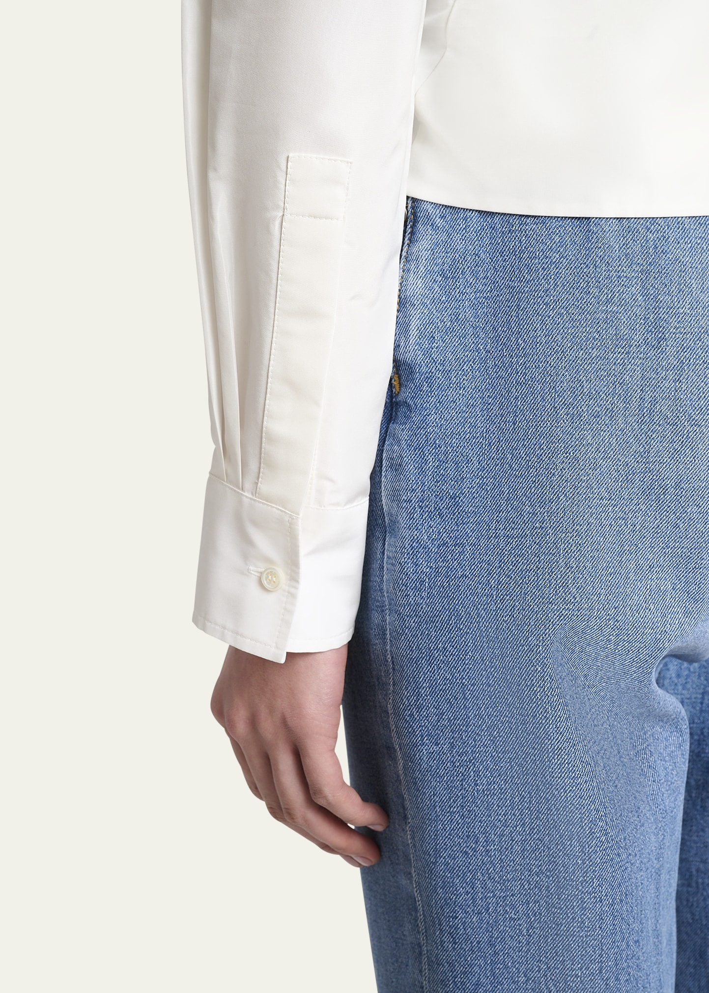 Bow Button Down Wrap Blouse - 5